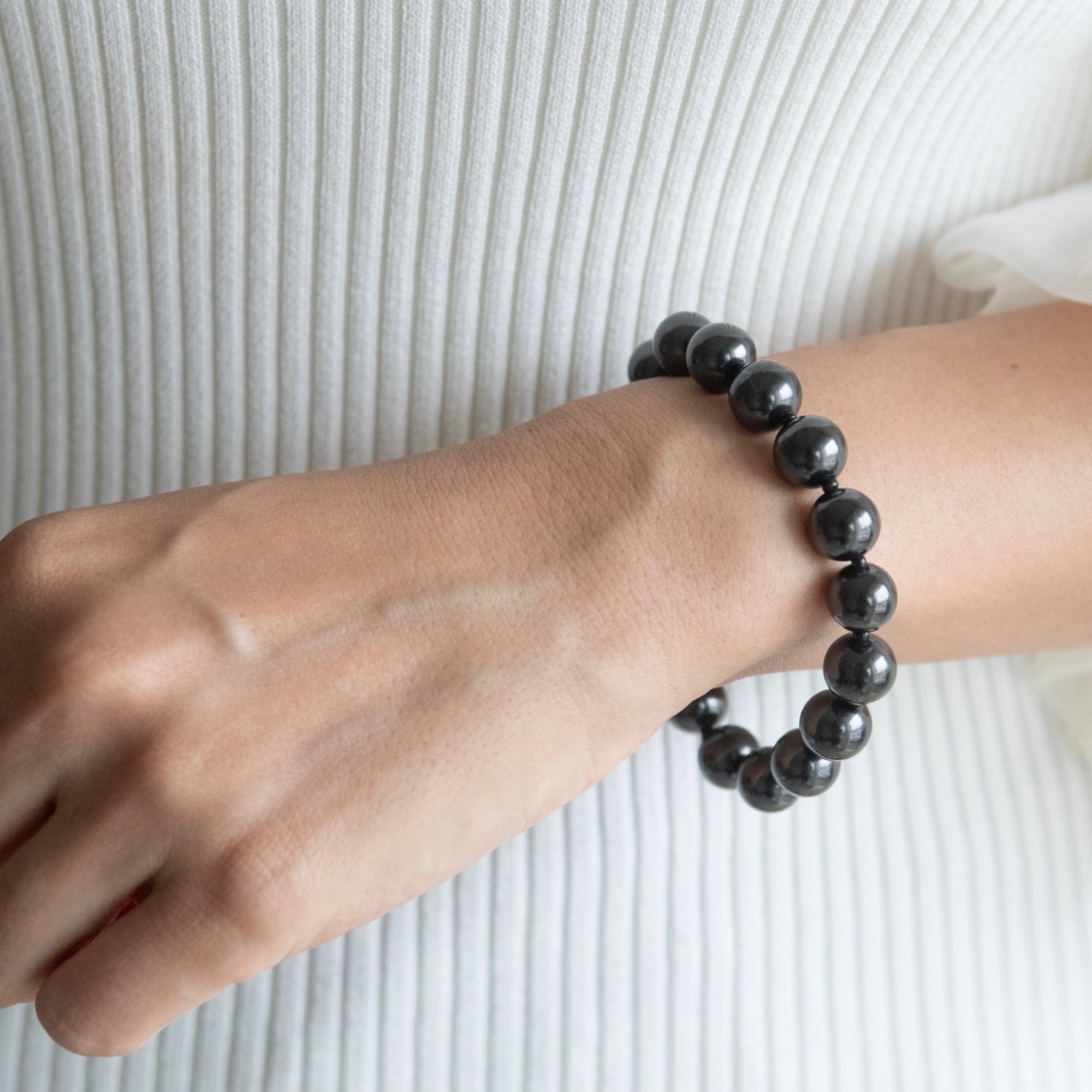 電磁波対策【ブレスレット】シュンガイト/天然石の自然の力で