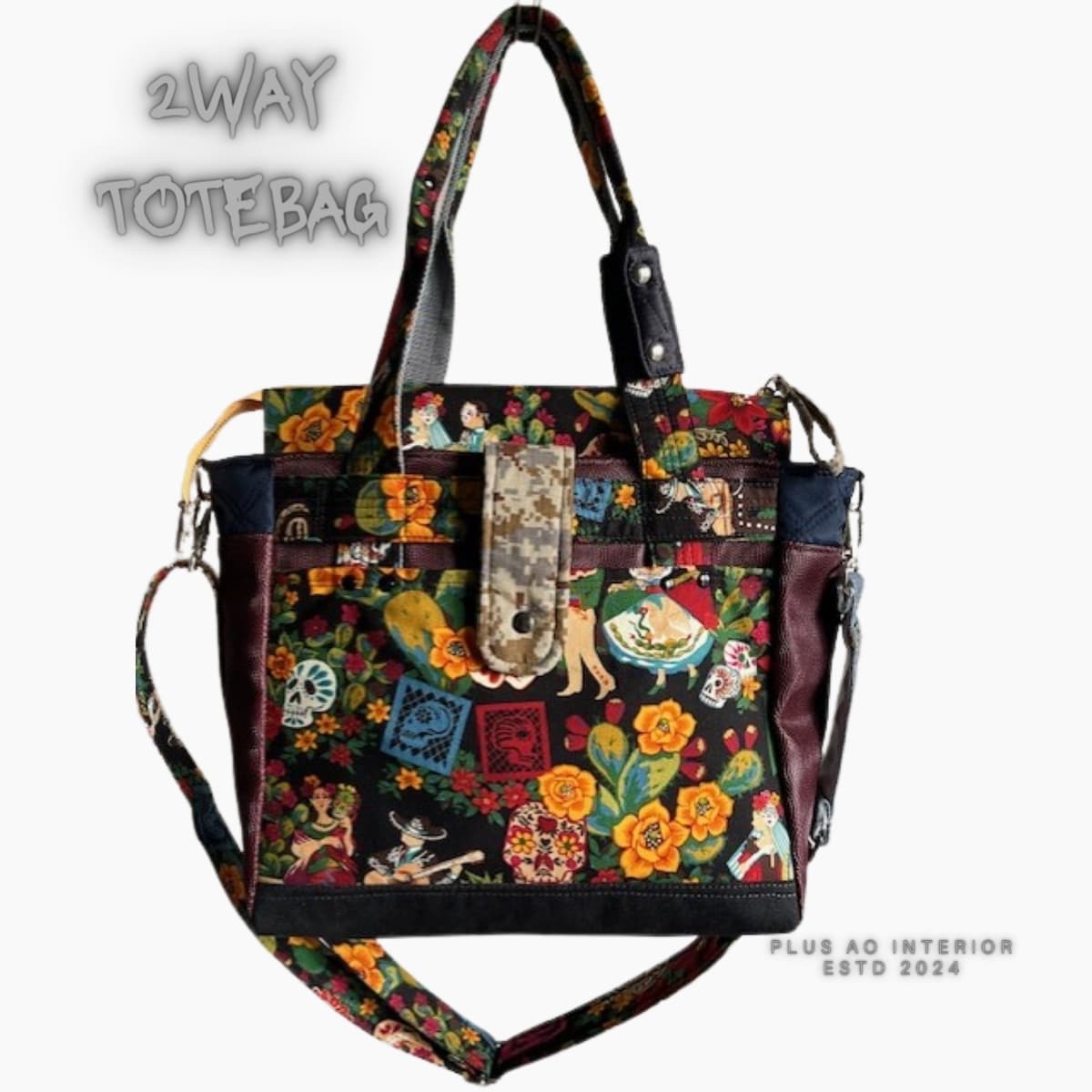 デニムリメイクバックM スカル デニムリメイク スカルトートバッグ デニムリメイクバックM