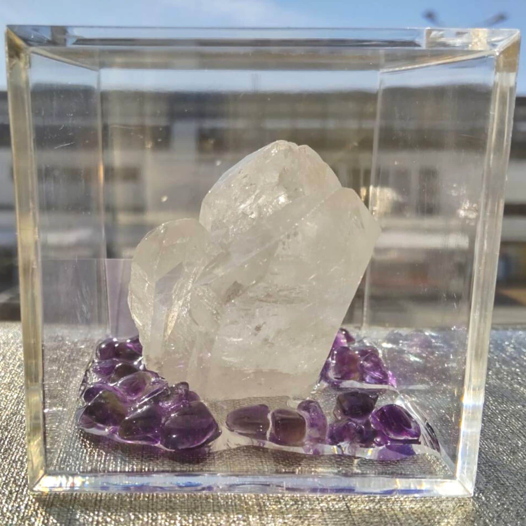 世界に一つだけの贈り物 vol 3 アメジスト×水晶クラスタ― 天然水晶