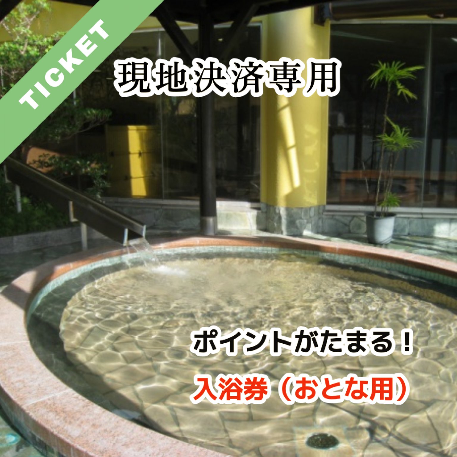 現地決済専用｜【1回分】（おとな用）美濃田の湯 入浴券