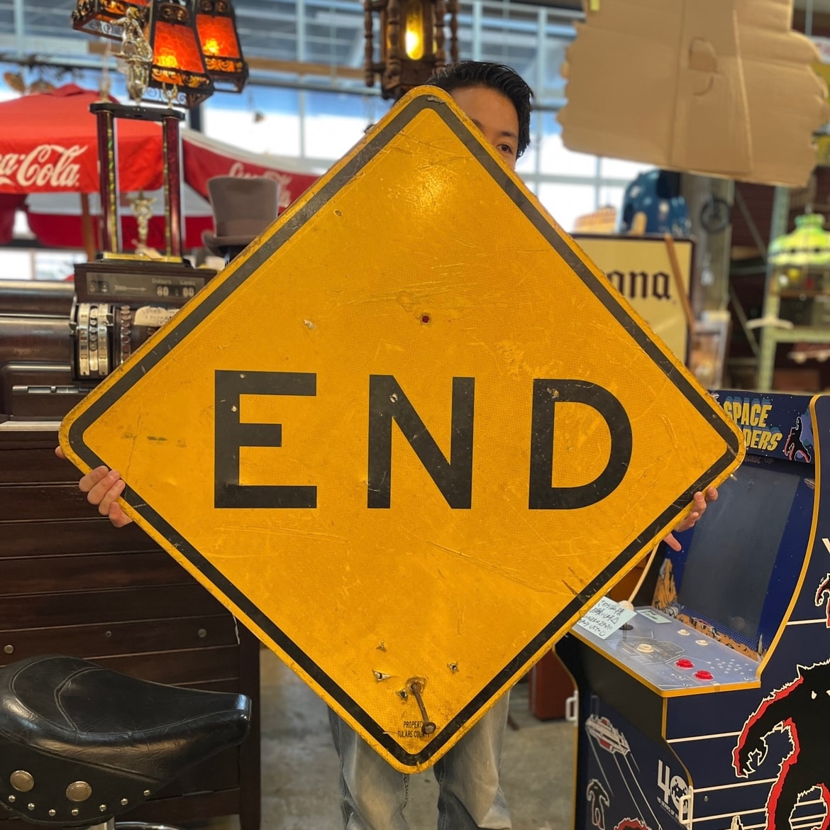 USAストリート看板　END U.S Vintage Road Sign “END”
