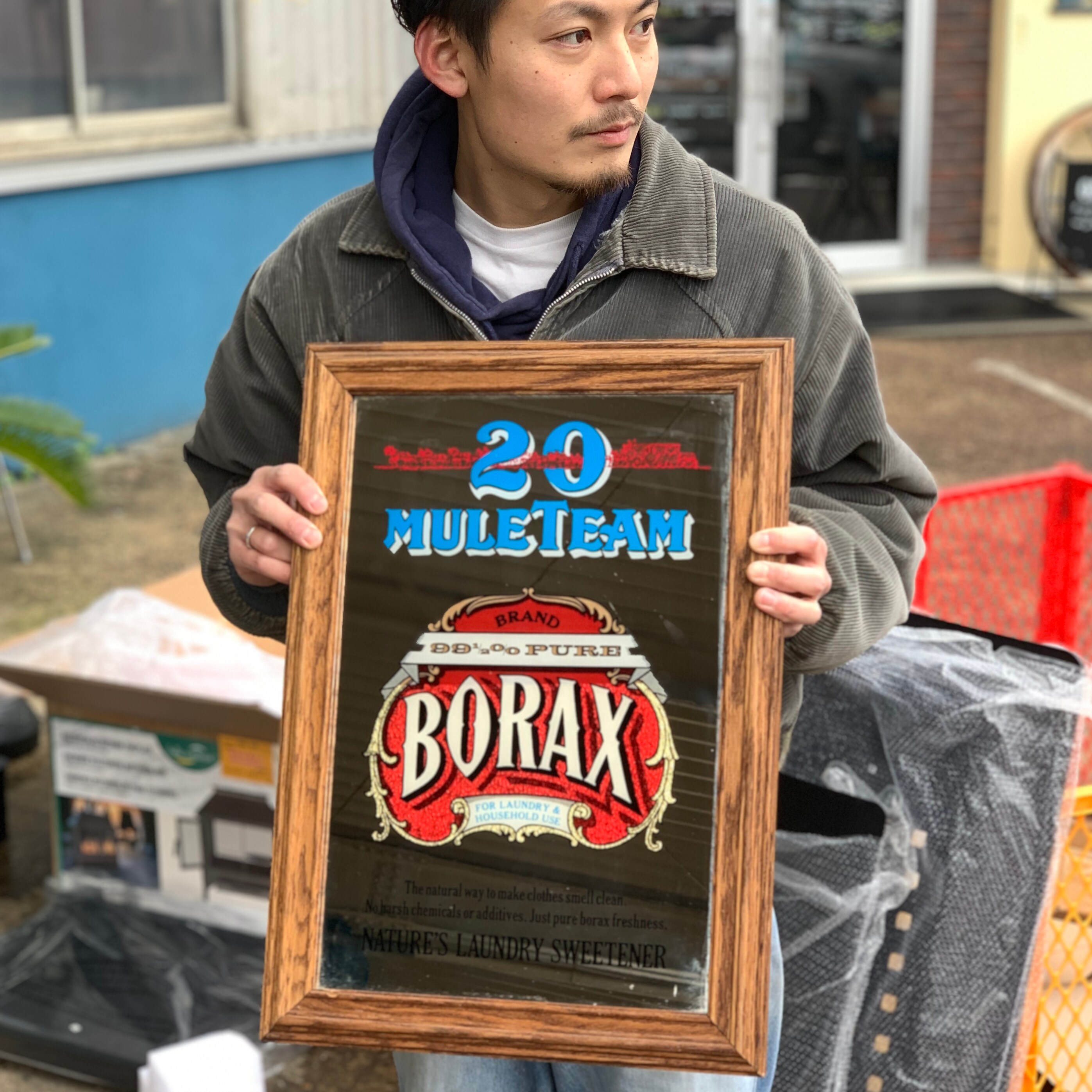 20 Mule Team Borax ヴィンテージパブミラー