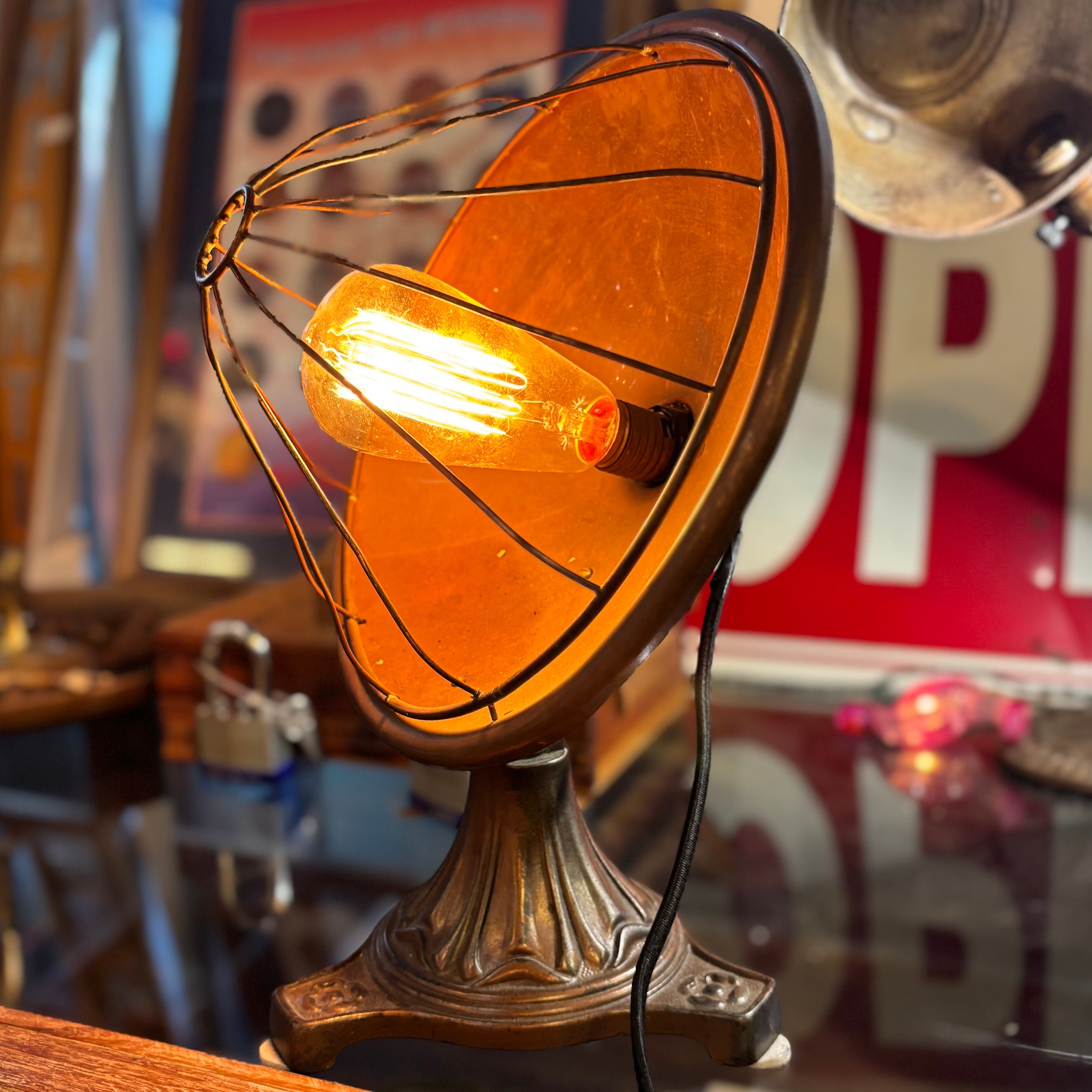 Vintage Industrial Heater Remake Lamp