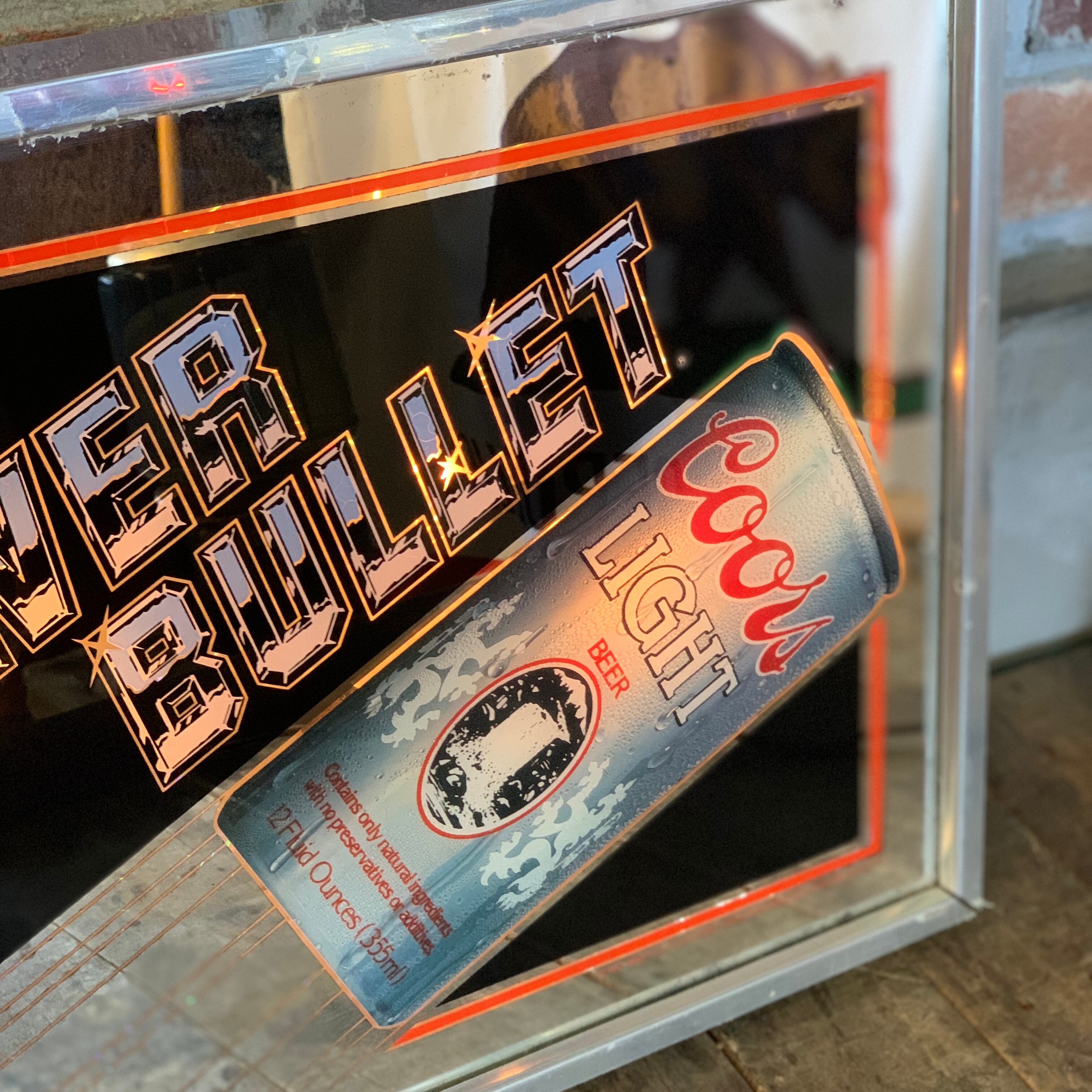 COORS LIGHT SILVER BULLET ライトアップミラーサイン