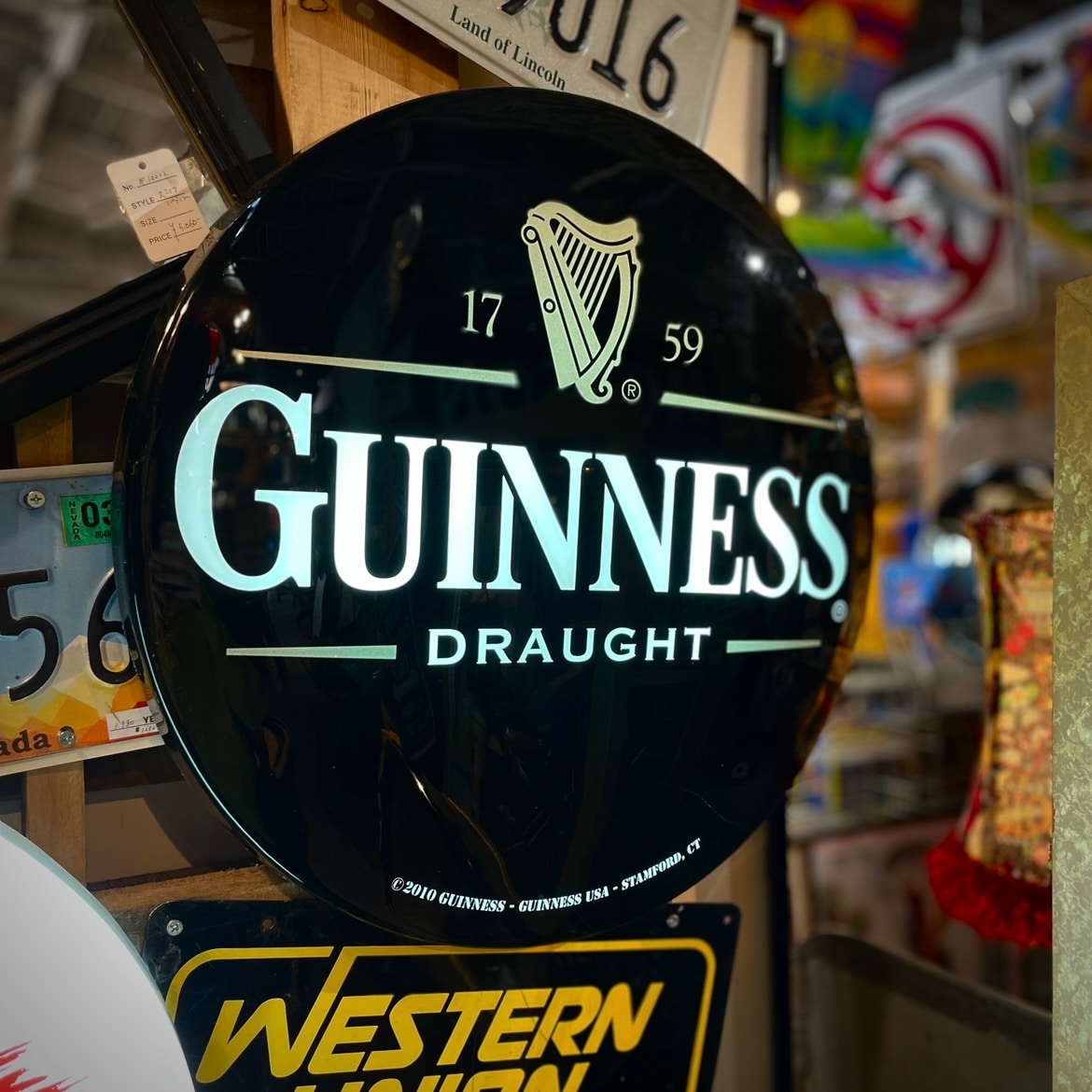 U.S Vintage GUINNESS BEER Light Sign