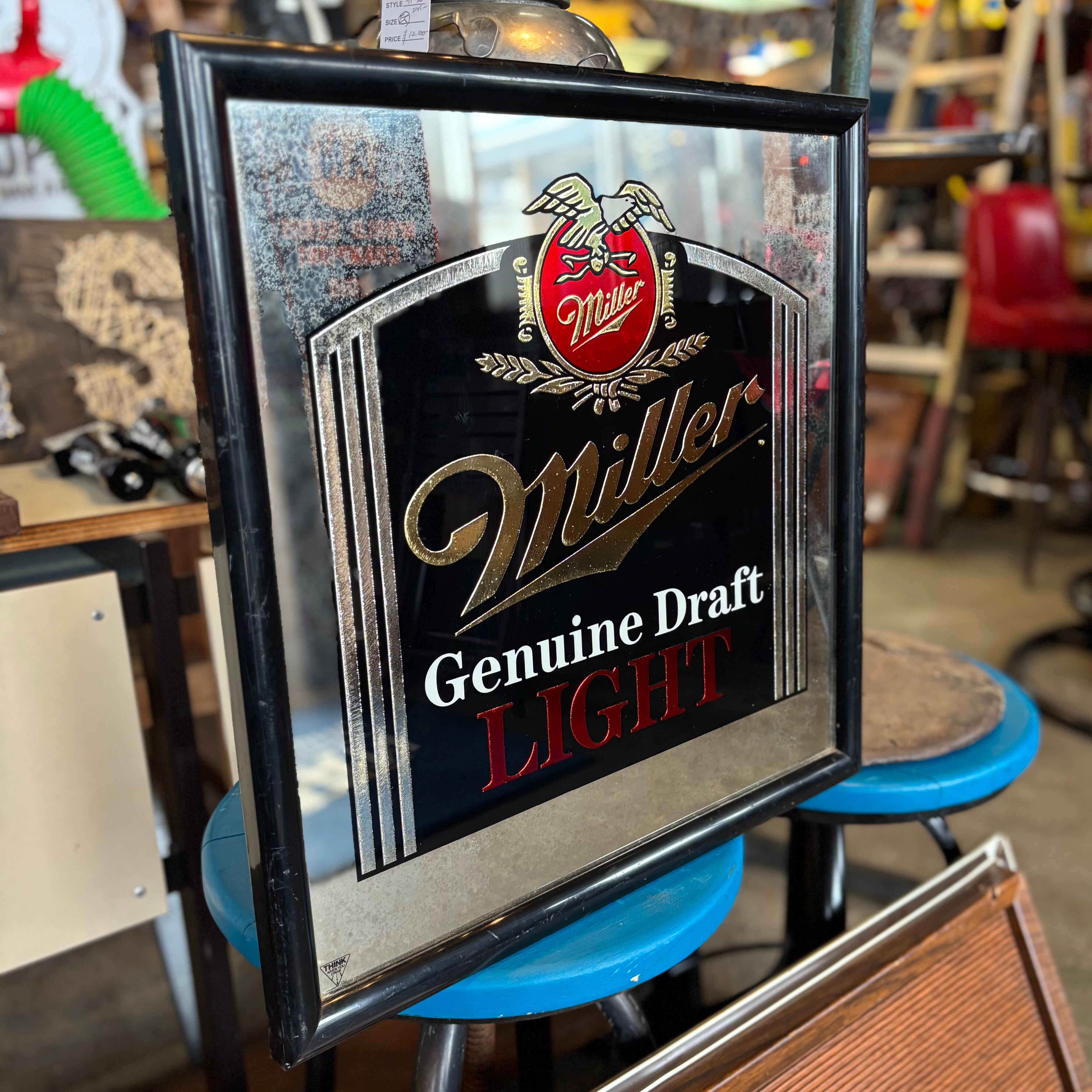 アメリカンビンテージ パブミラー「Miller Genuine Draft Light