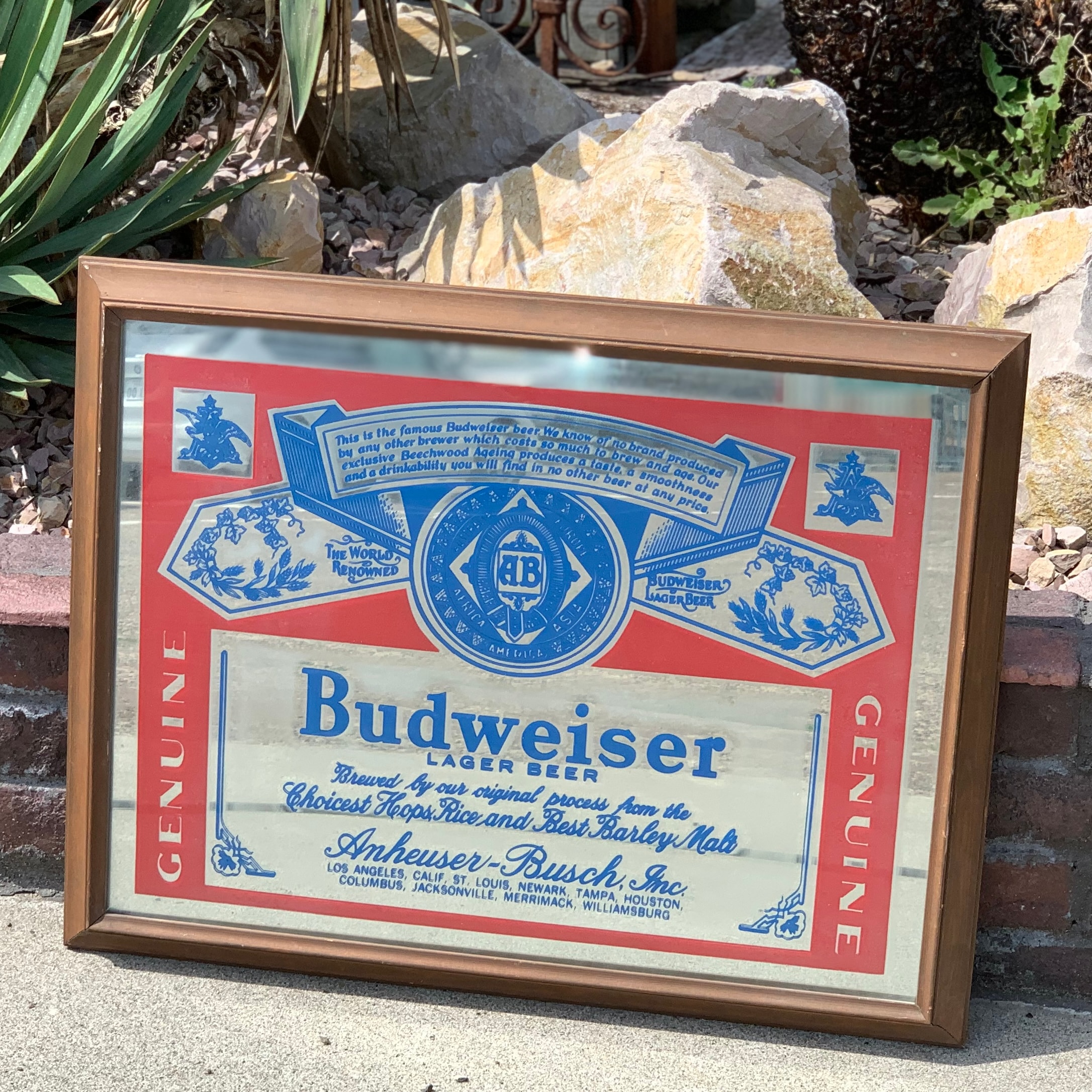 古き良きアメリカの象徴。Budweiser ヴィンテージパブミラー