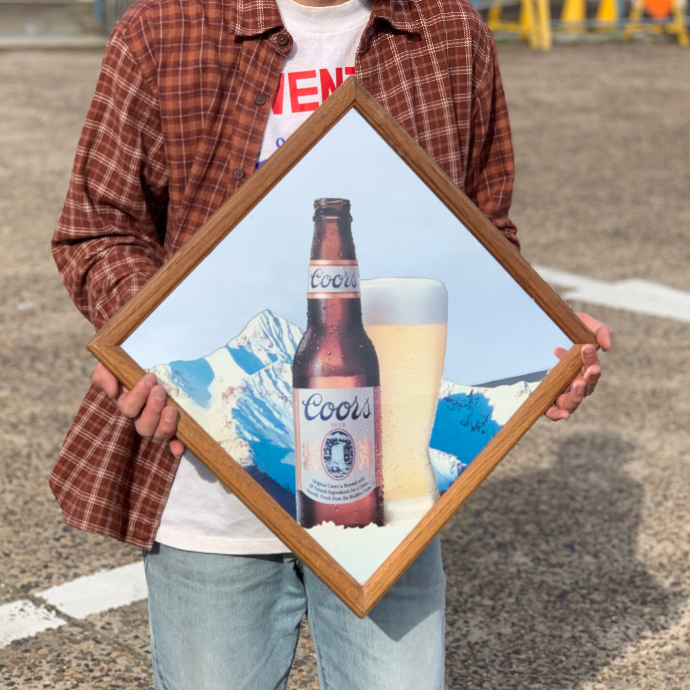 Coors Light パブミラー　アンティーク Coors Light ヴィンテージ パブミラー