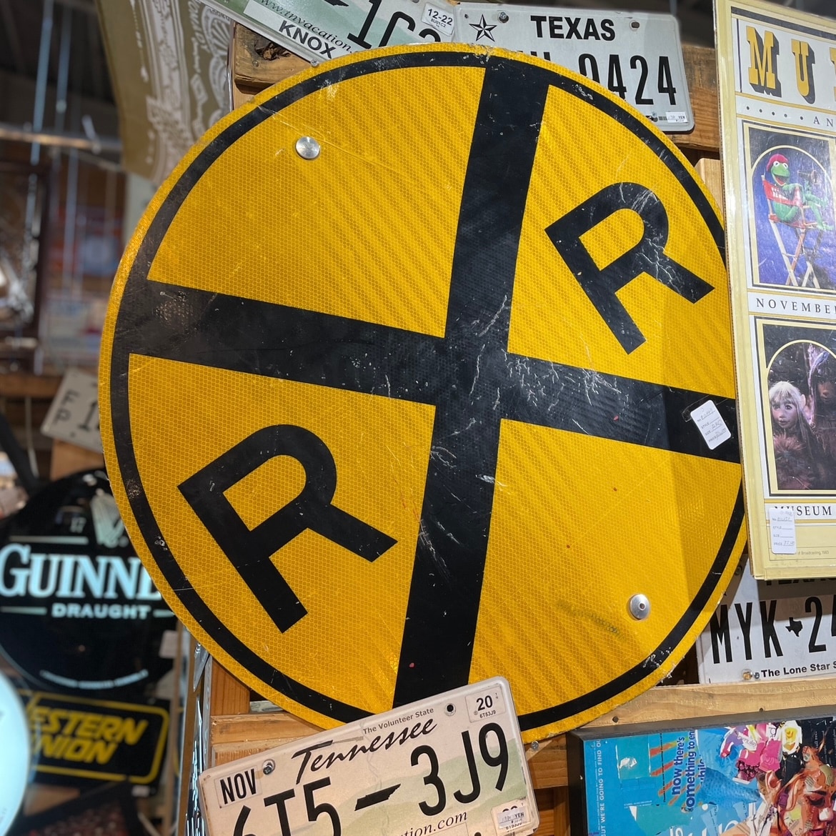 U.S Vintage RAILROAD CROSSING Road Sign