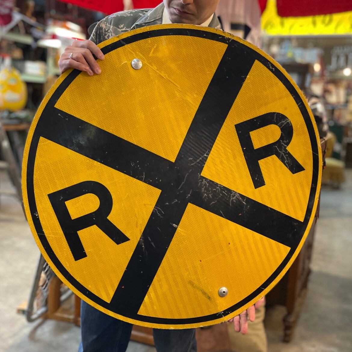 U.S Vintage RAILROAD CROSSING Road Sign