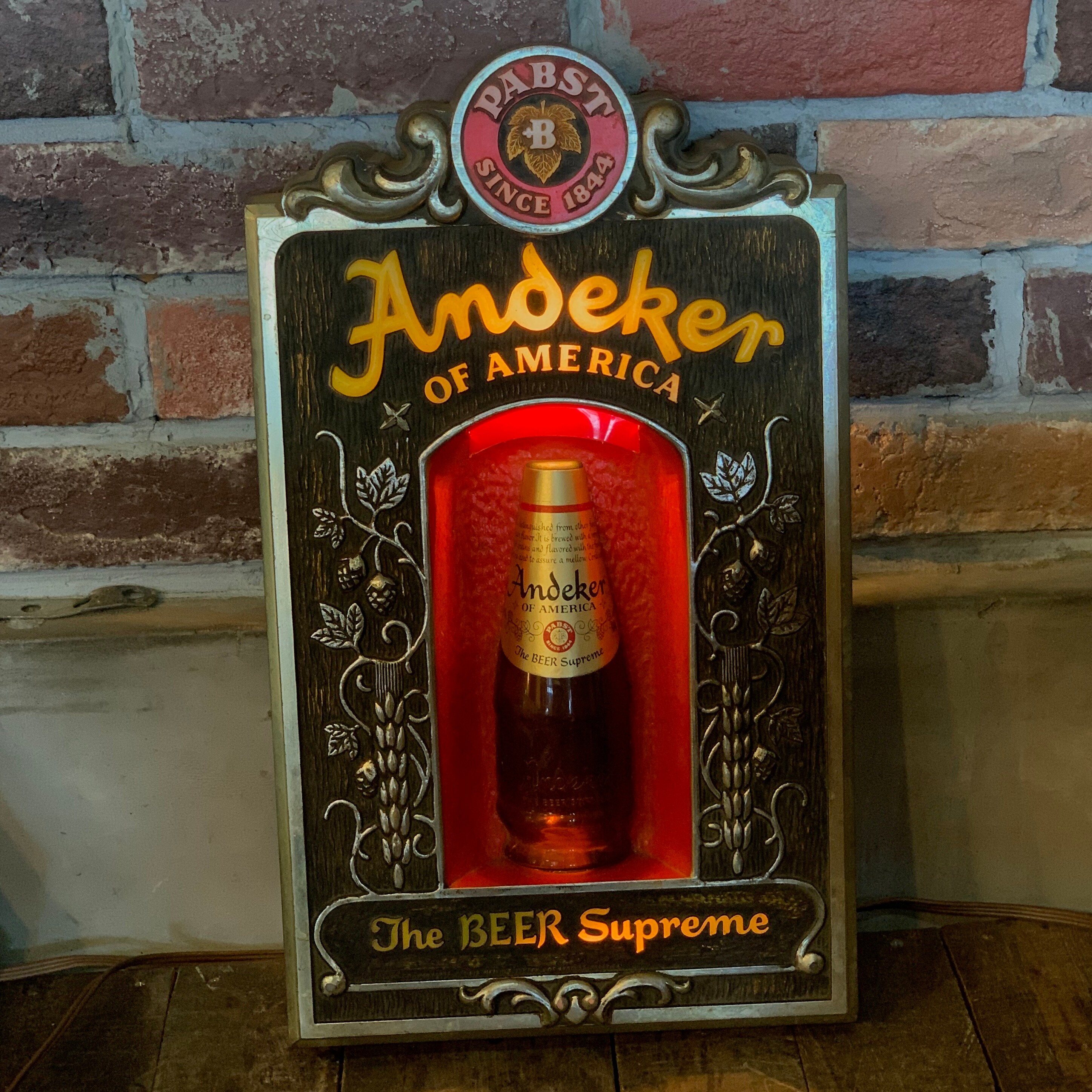 パブスト　ANDEKER 電飾 Andeker of America ライトアップサイン（Pabst社製）