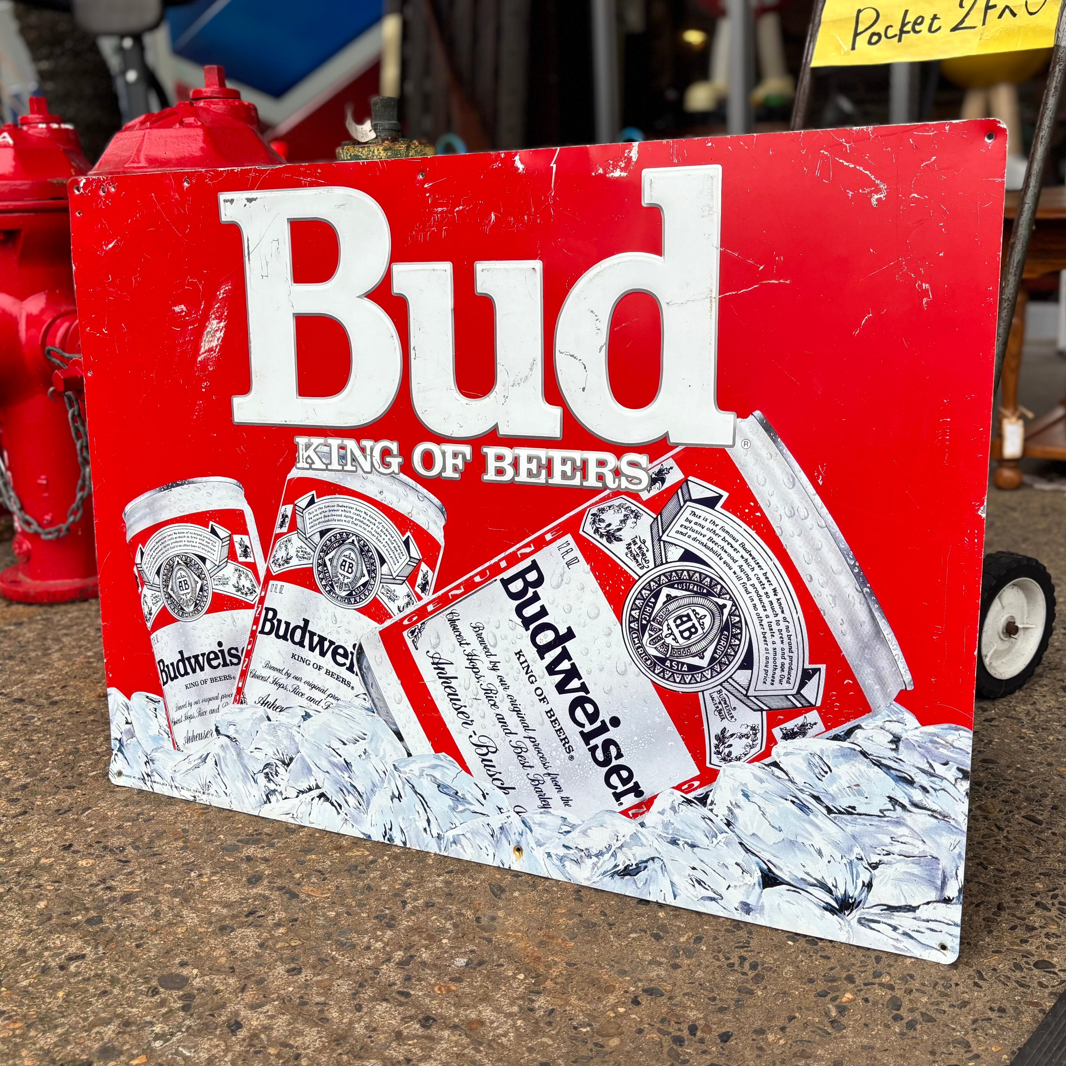 パプミラー　Budweiser バドワイザー/ハイネケン・看板 パプミラー Budweiser バドワイザー/ハイネケン・看板