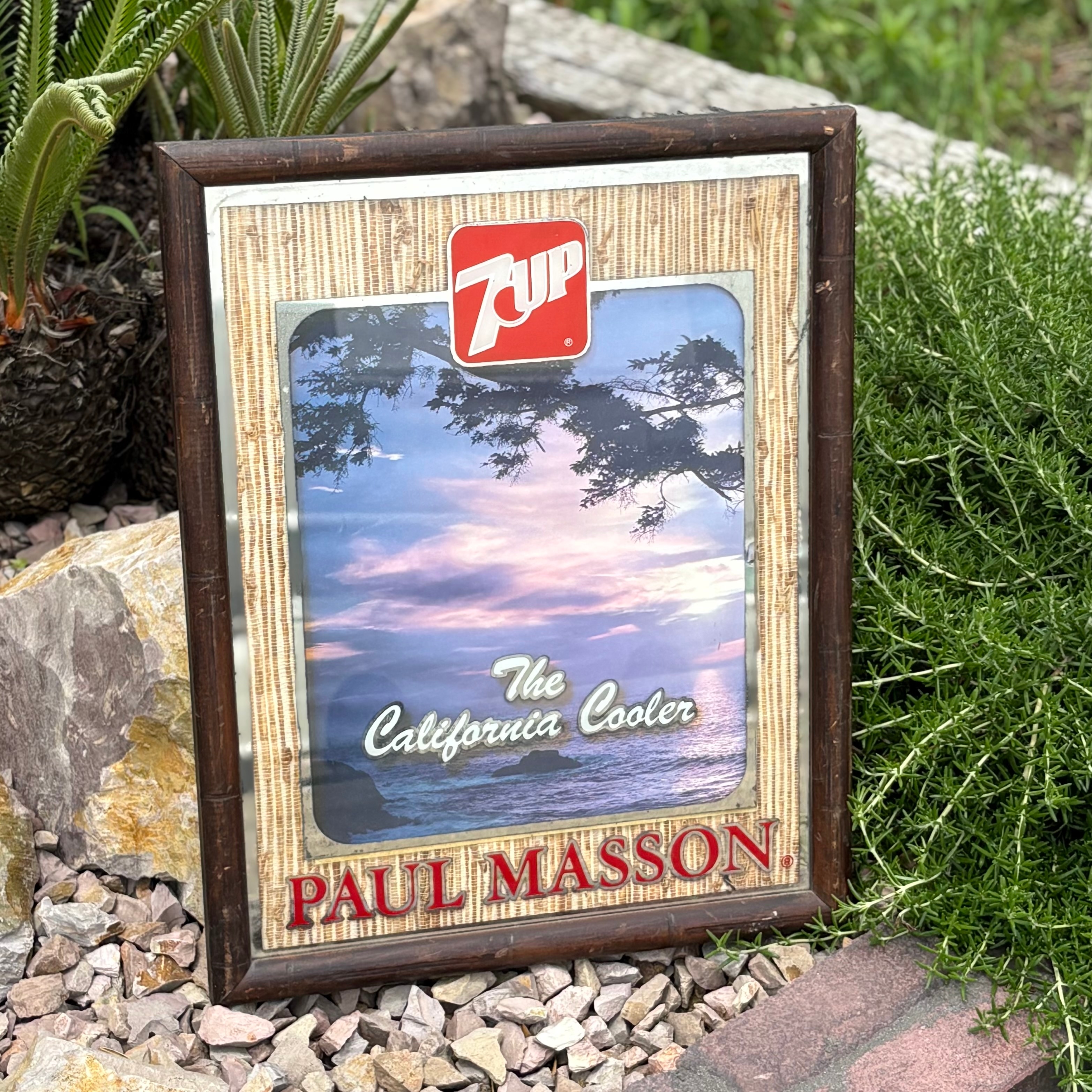 7UP × PAUL MASSON ヴィンテージ パブミラー