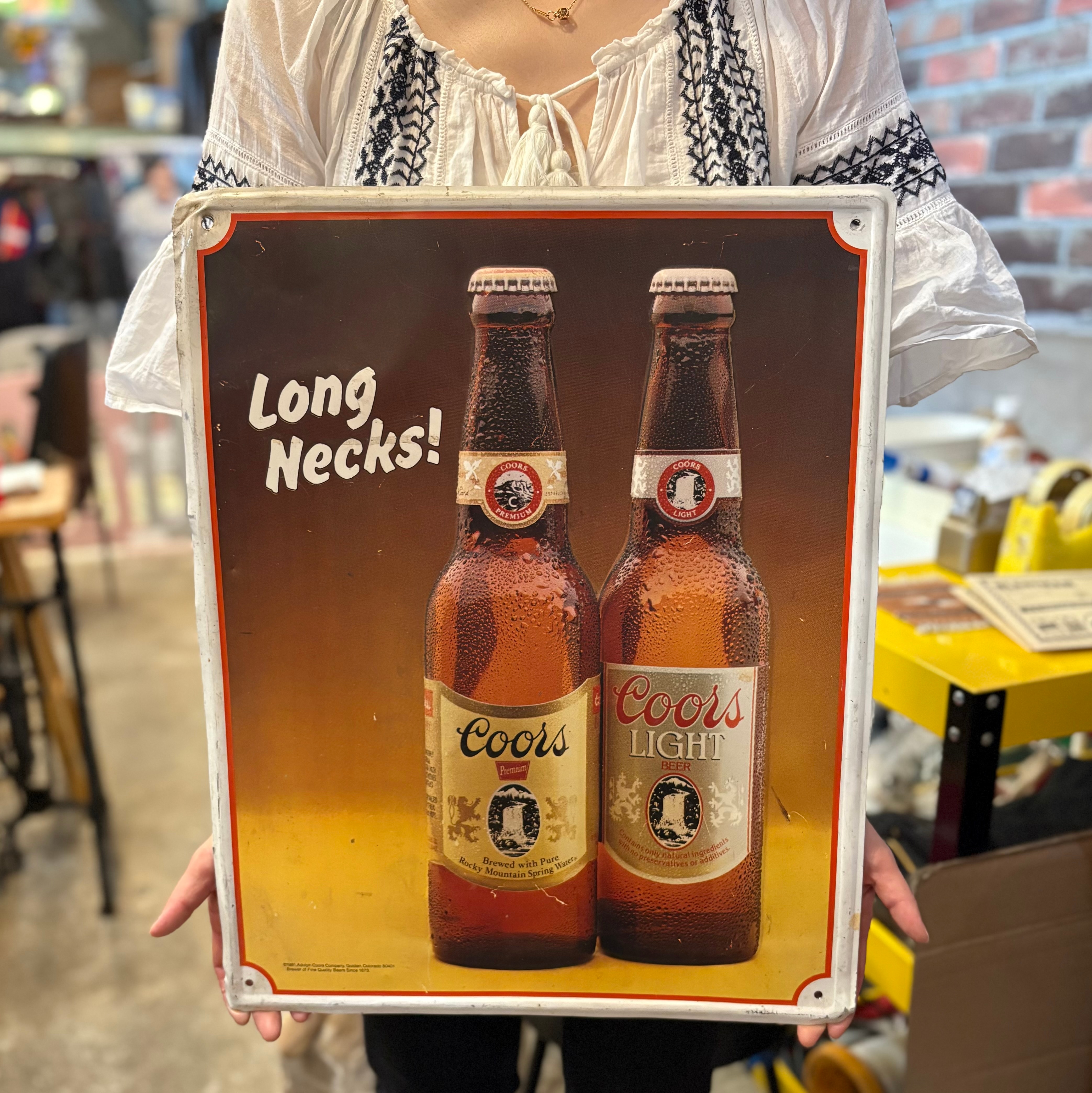 Coors ビールロングネック メタルサイン