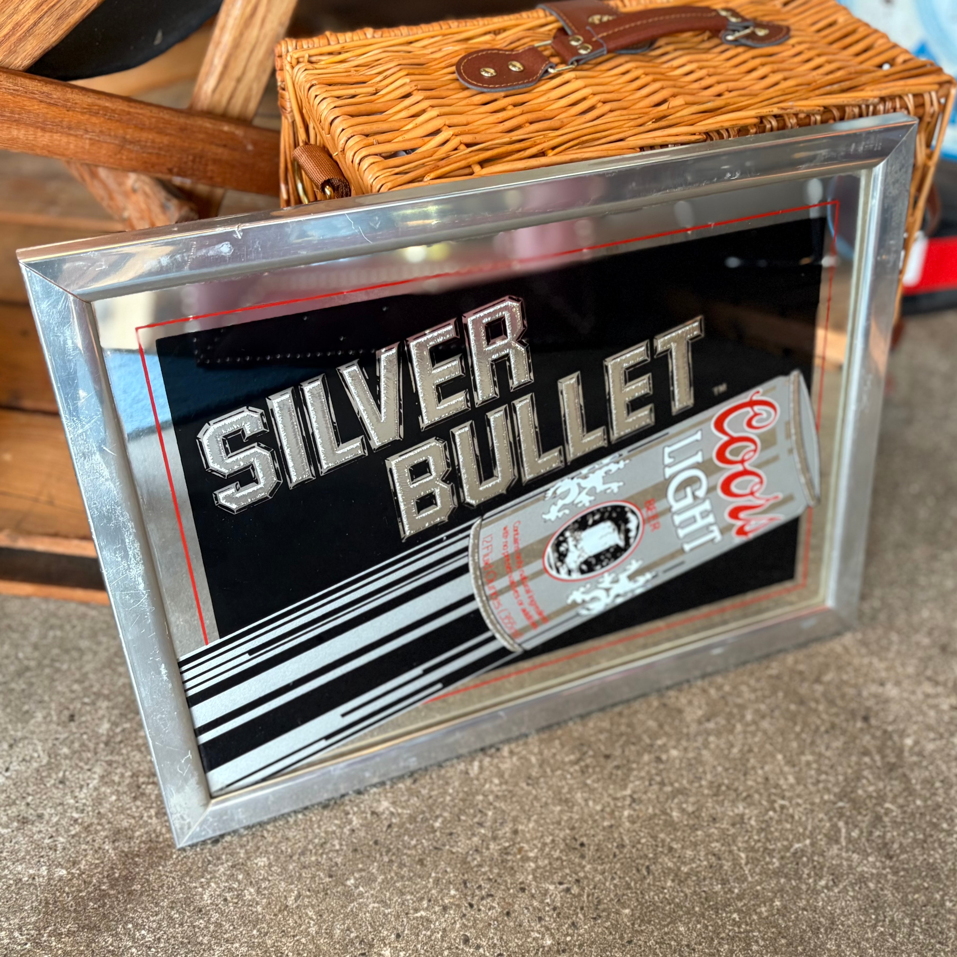 Coors Light パブミラー　アンティーク Coors LIGHT ビンテージ パブミラー ｜ glow ANTIQUES