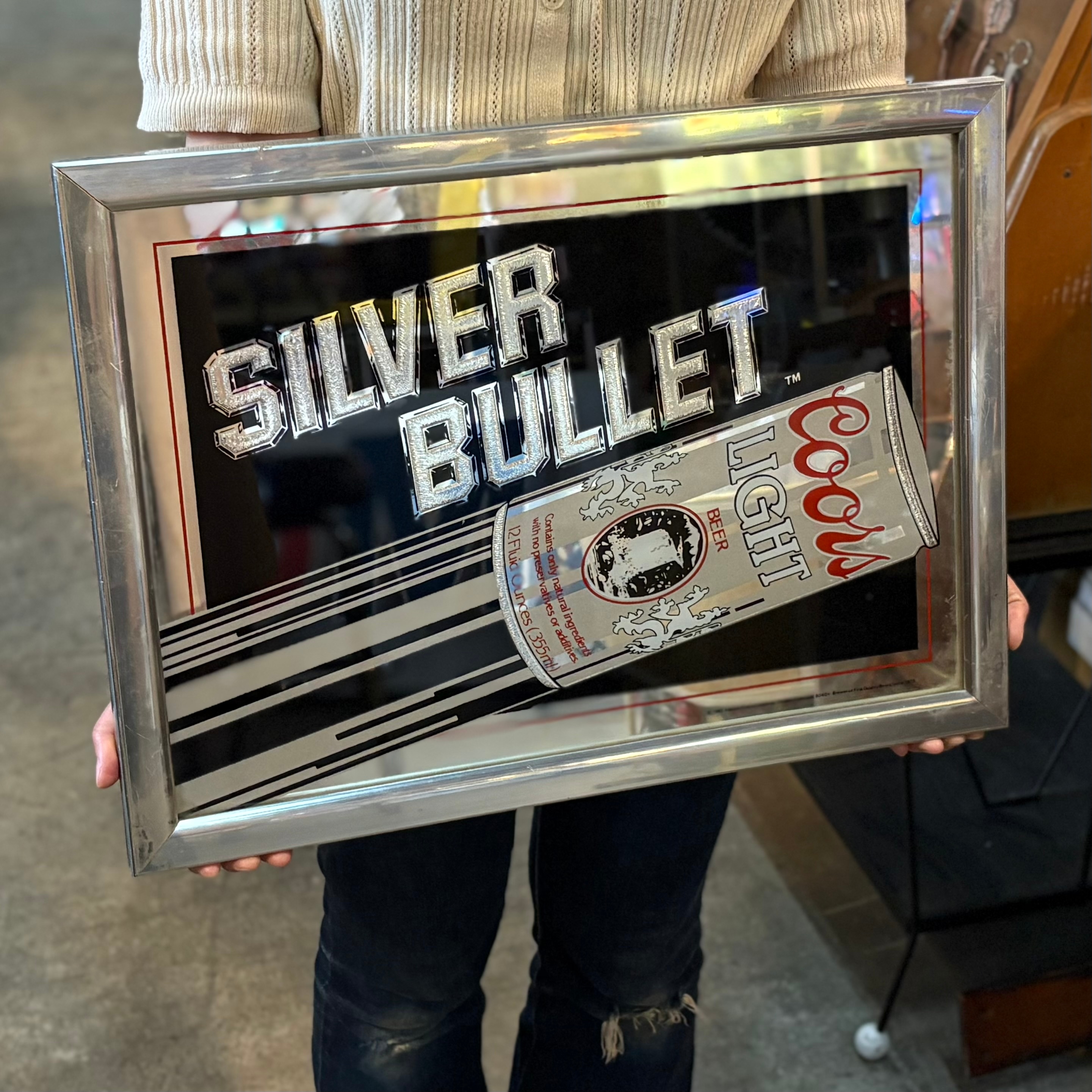 Coors Light “SILVER BULLET” ヴィンテージパブミラー