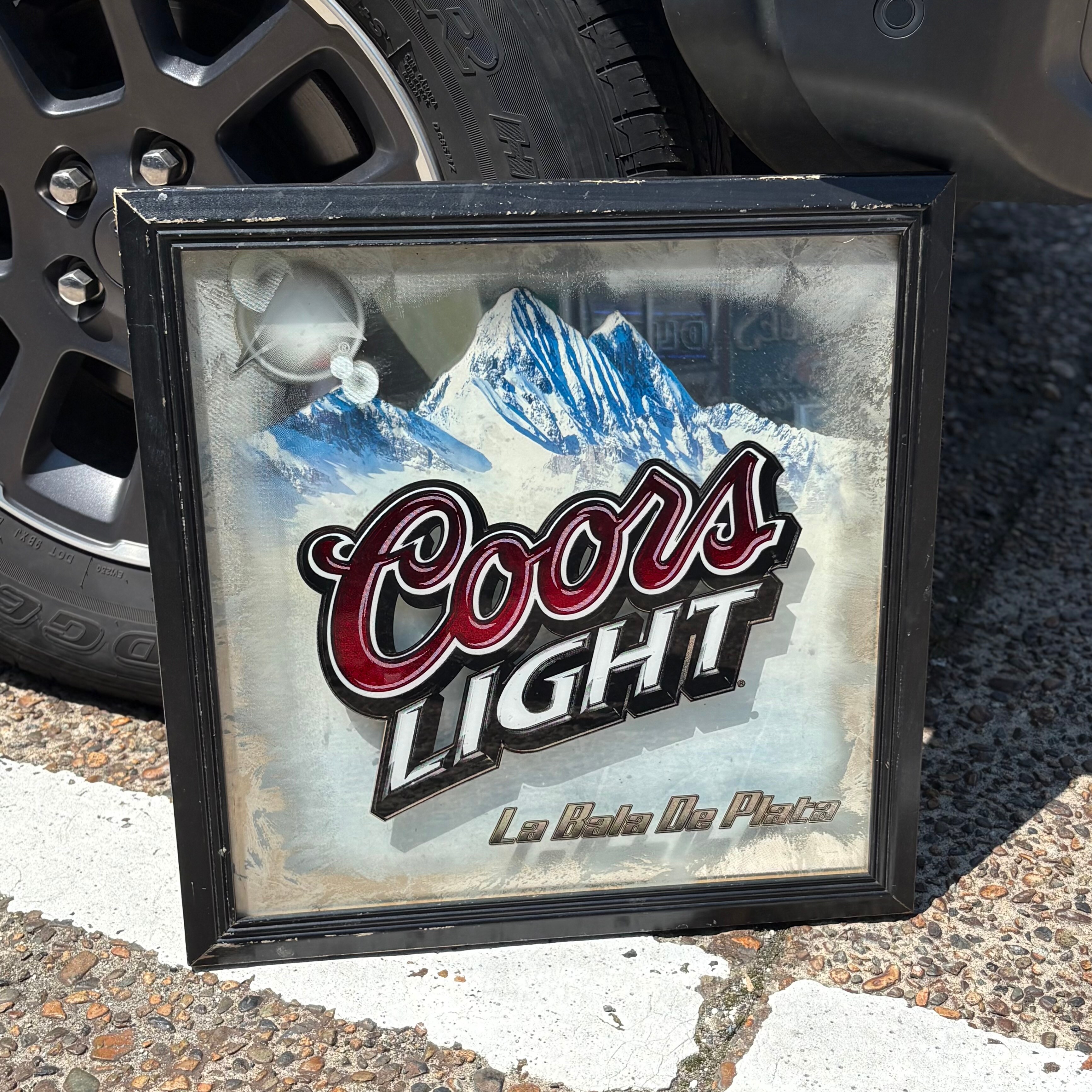 Coors Light パブミラー　アンティーク Coors Light ヴィンテージパブミラー