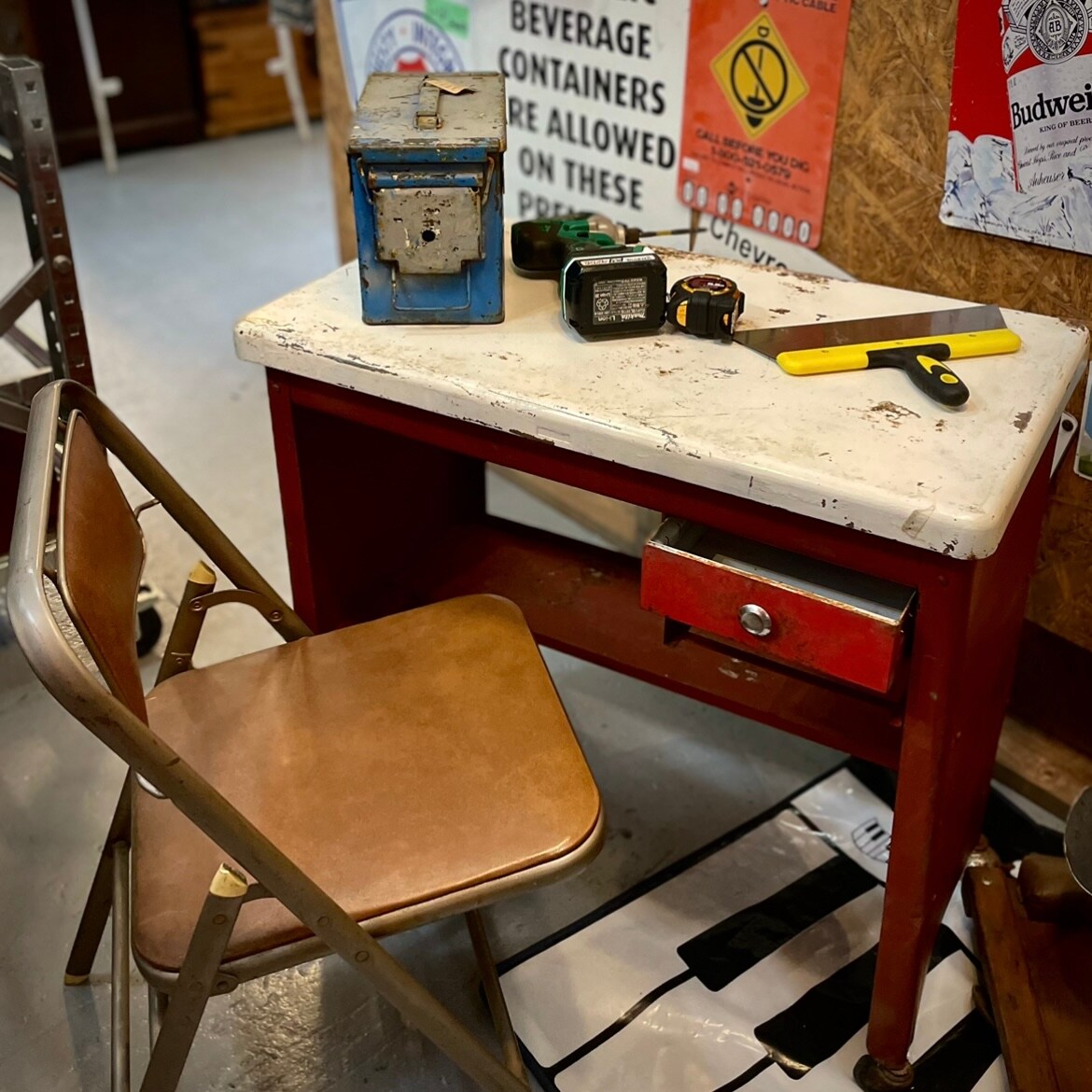 U.S Vintage Industrial Metal Work Desk