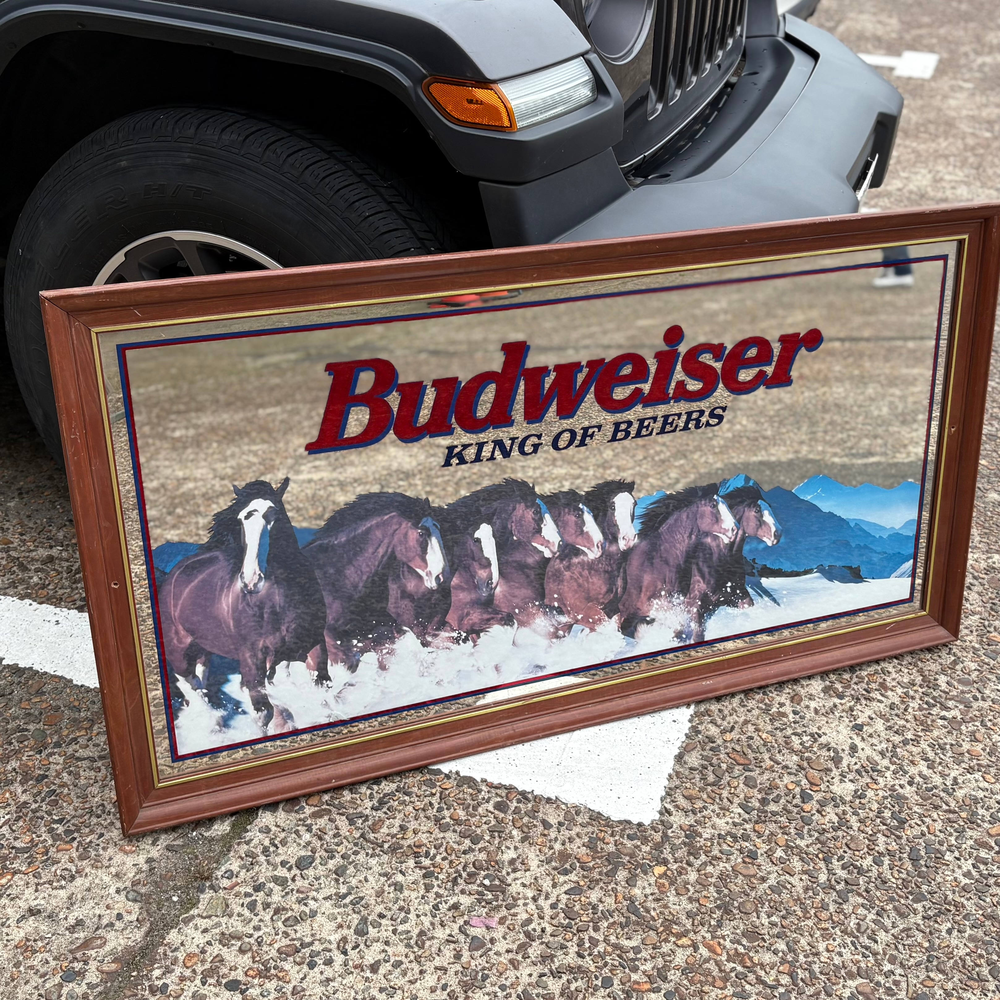 Budweiser バドワイザー ヴィンテージ ビッグパブミラー