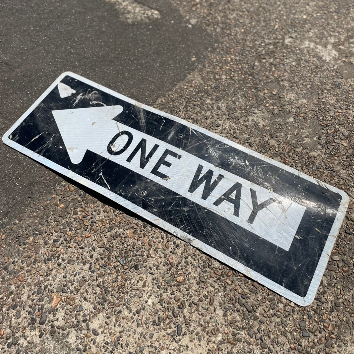 ハイウェイサイン　１２inch H様専用】BIG Size!! U.S Vintage Road Sign “ONE WAY”