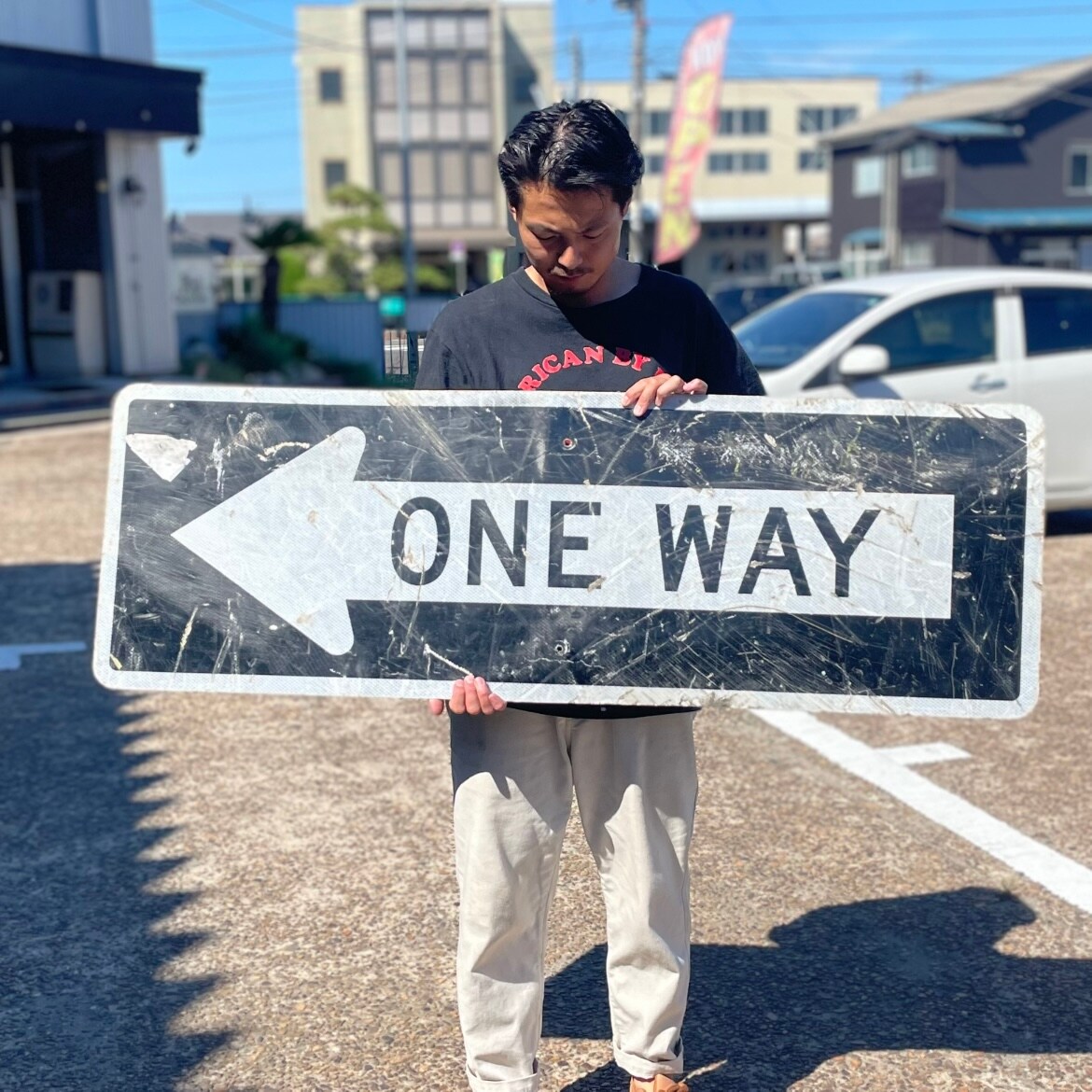 USA 巨大ONE WAY看板 H様専用】BIG Size!! U.S Vintage Road Sign “ONE WAY”