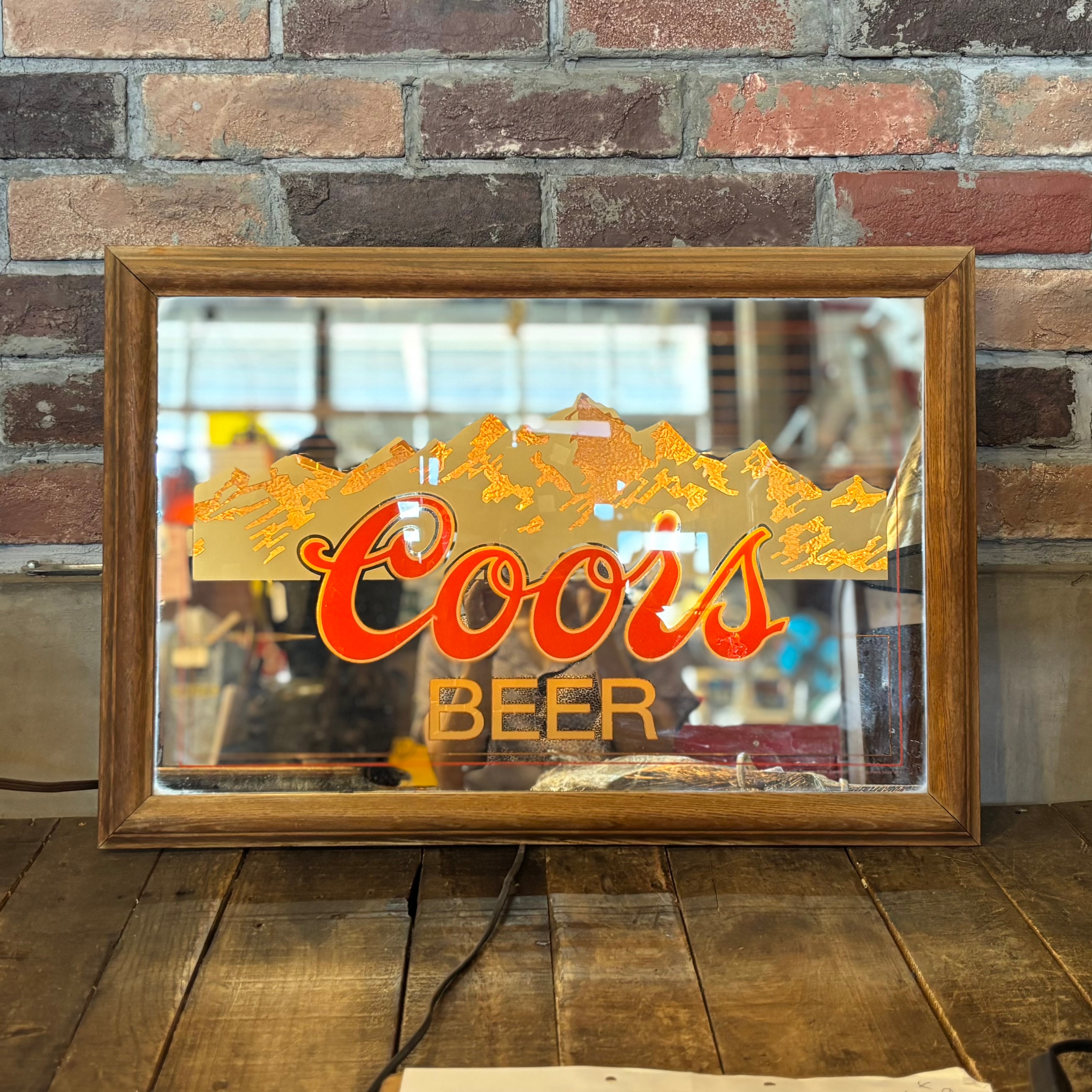 Vintage Coors Beer Lighted Mirror Sign