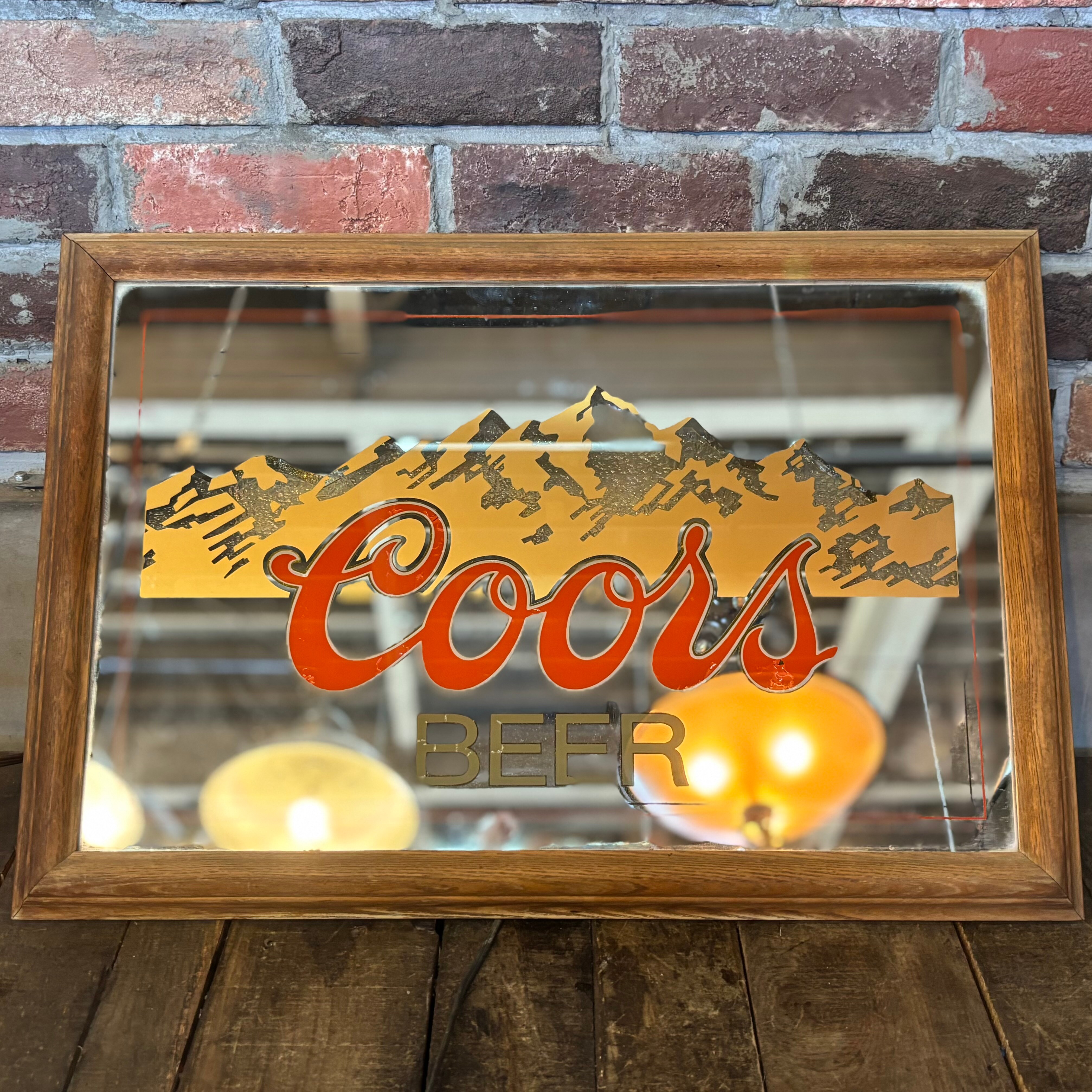 Vintage Coors Beer Lighted Mirror Sign