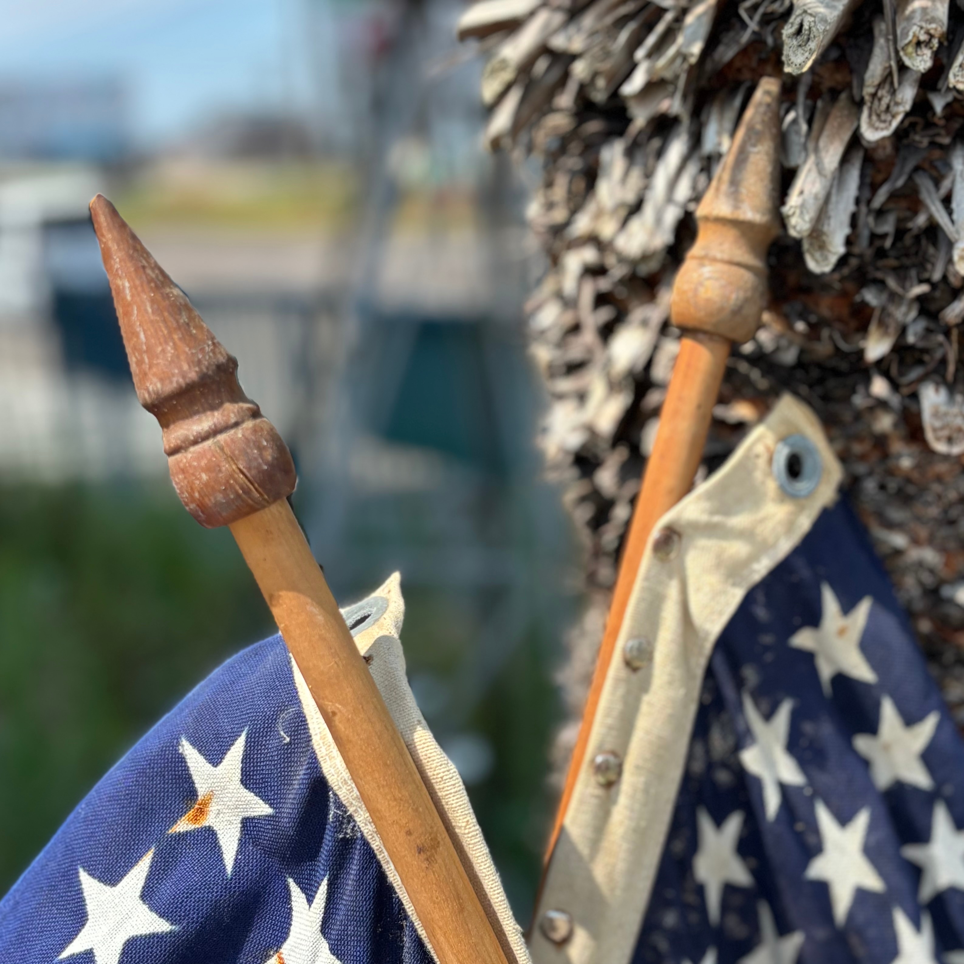 Pair of Vintage American Flags