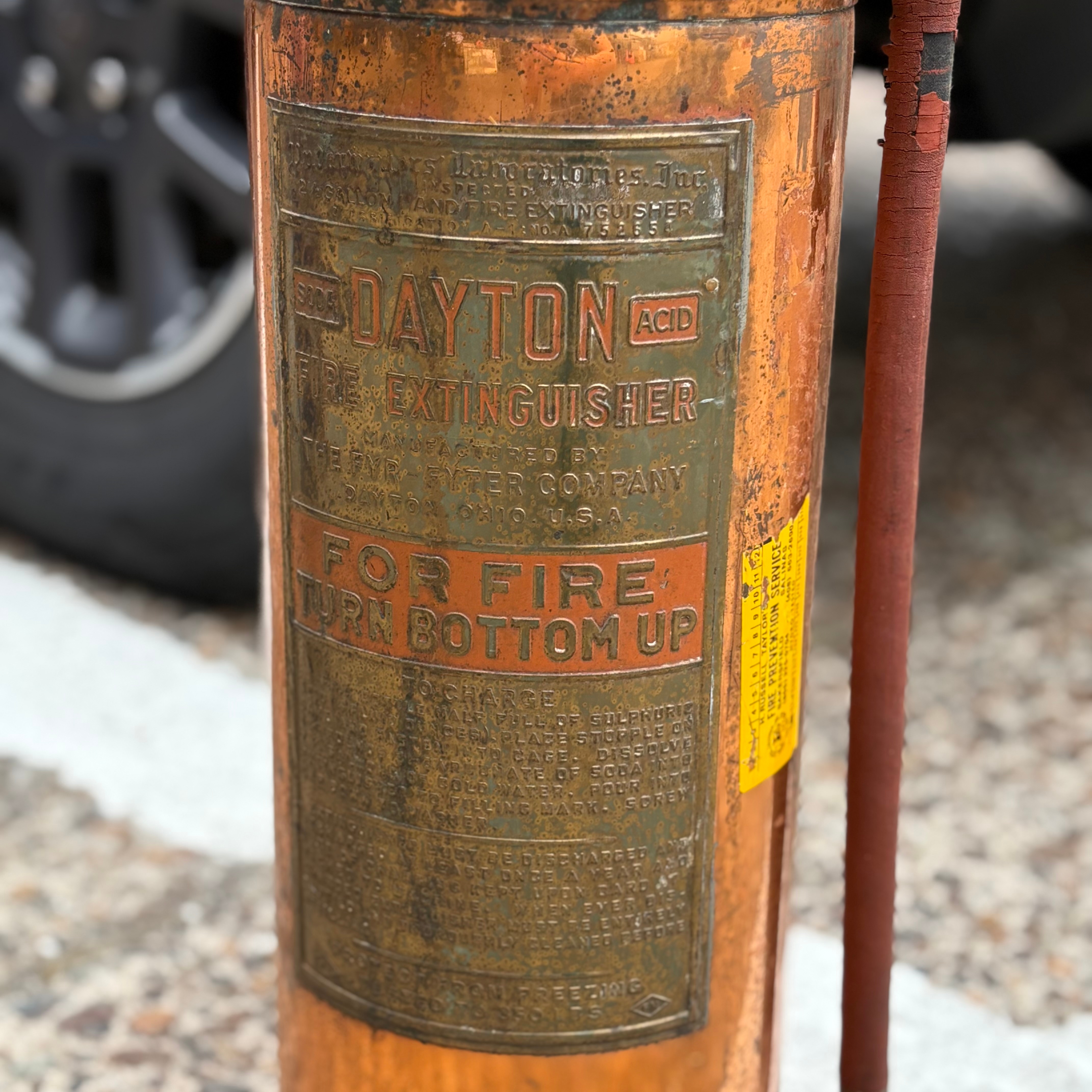 アンティーク 消火器 アメリカンビンテージ消火器 40年代〜50年代 総真鍮製 VINTAGE ANTIQUE FIRE EXTINGUISHER THE PYRENE CO