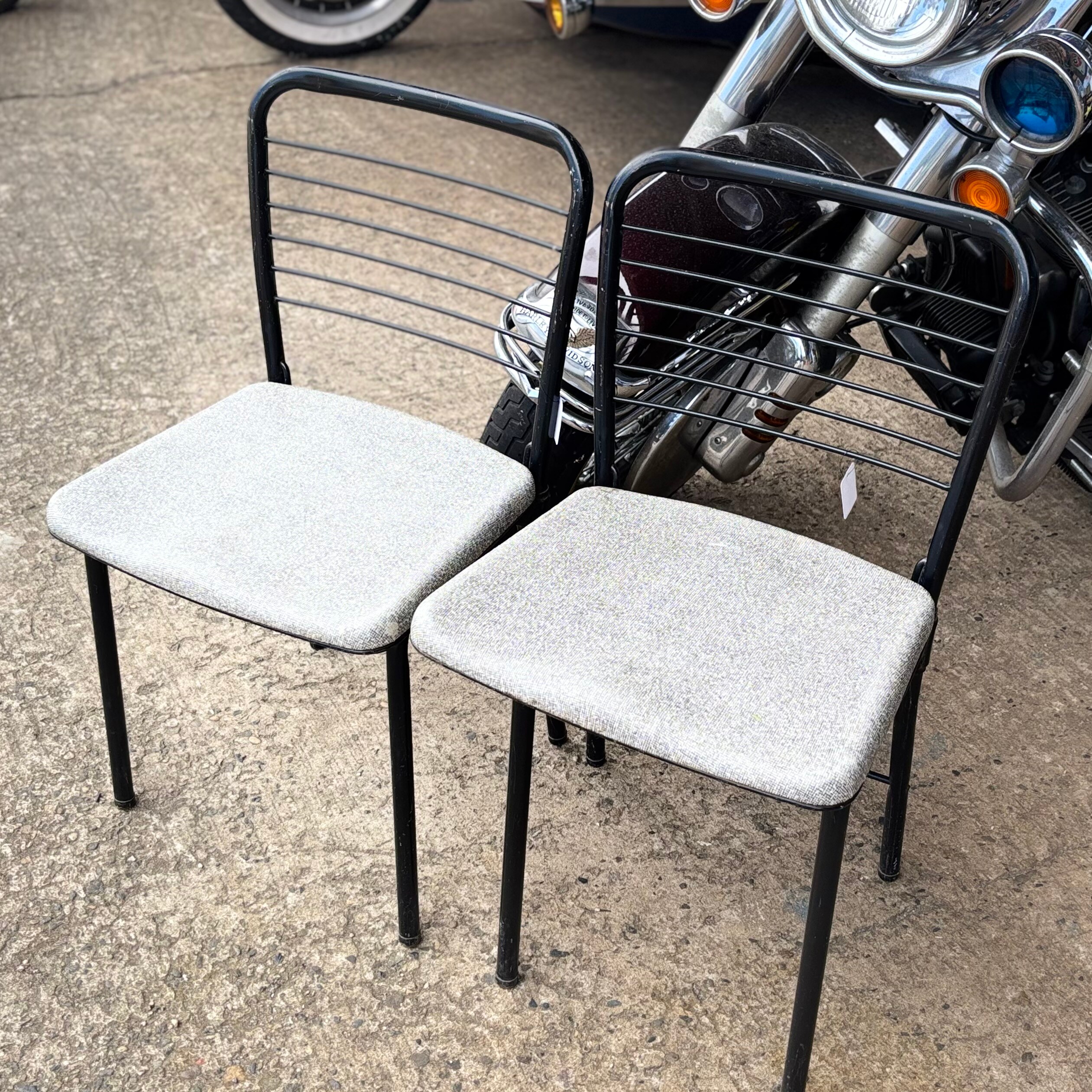 Vintage Chair with Slatted Backrest