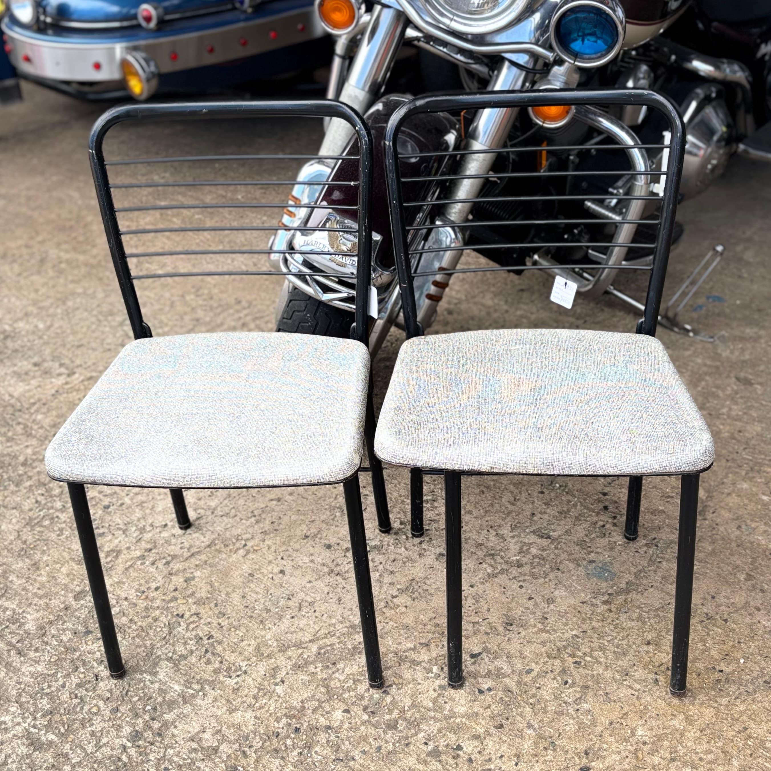 Vintage Chair with Slatted Backrest