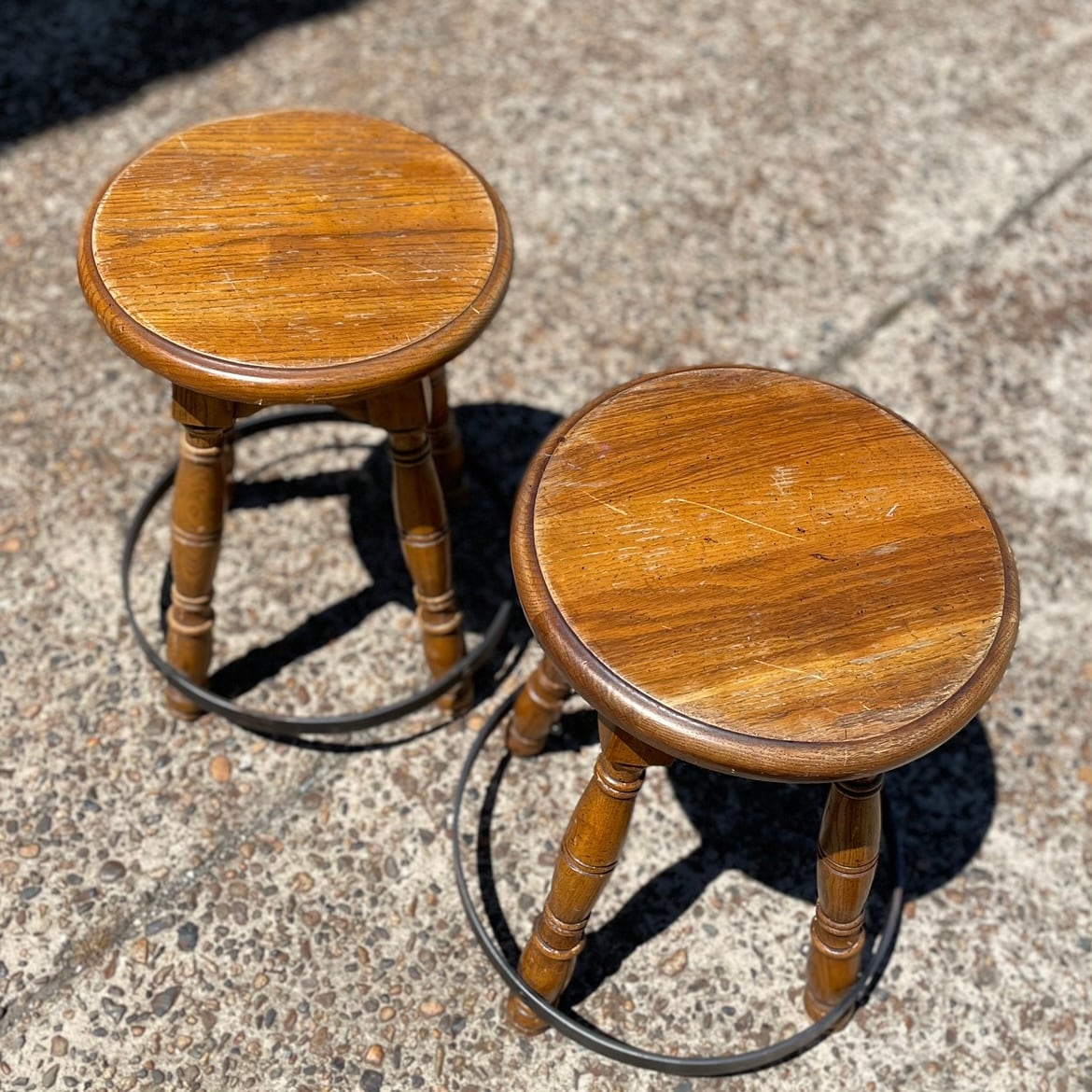 アメリカ輸入品　ヴィンテージ　アンティーク　スツール U.S Vintage Wood Stool