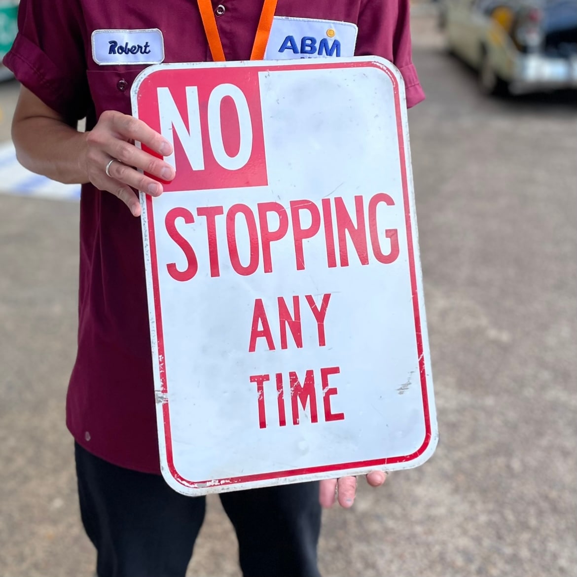 U.S Vintage Road Sign “NO STOPPING ANY TIME”