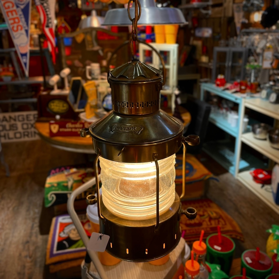 Marine Style “Anchor” Brass Pendant Lamp