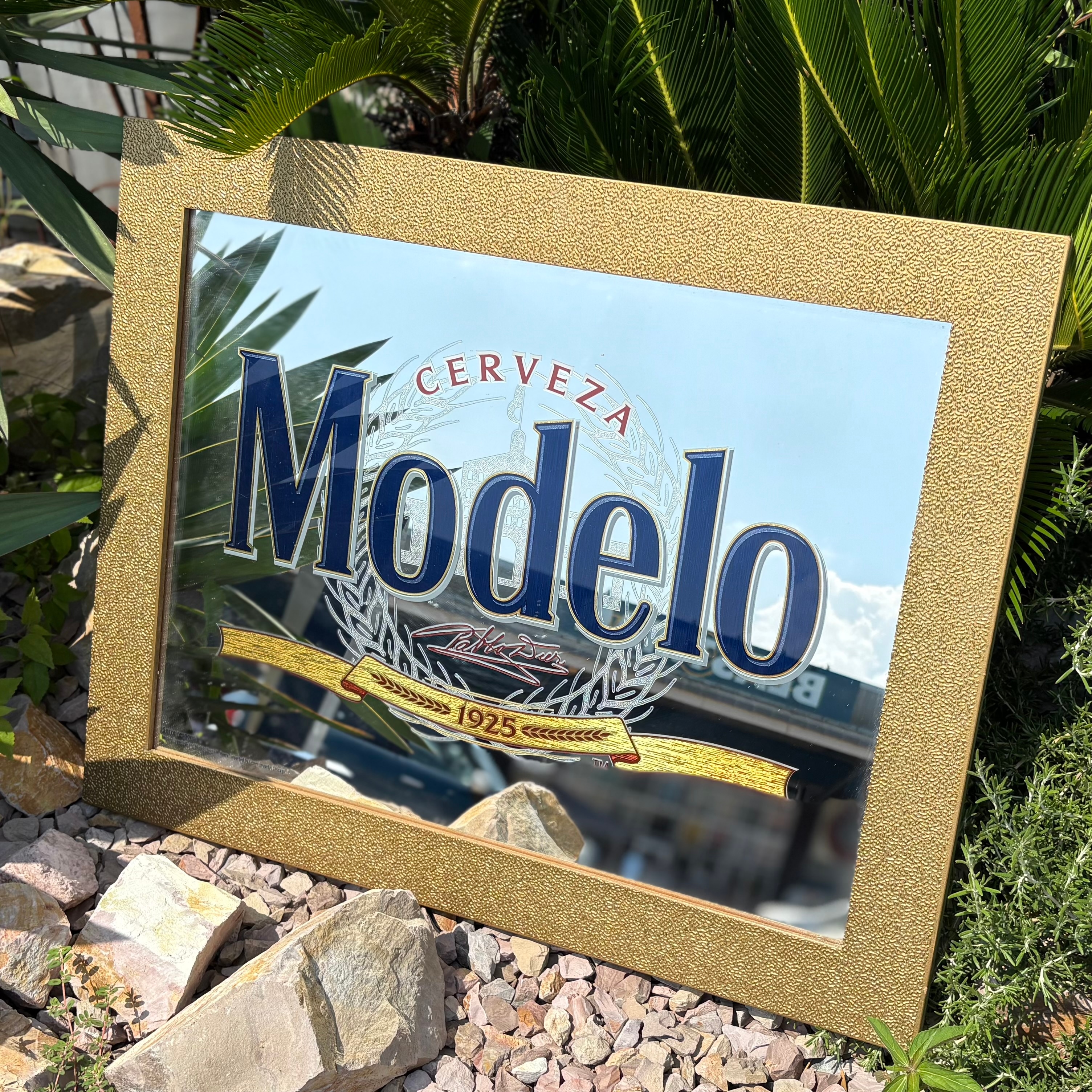 Modelo Cerveza ビンテージパブミラー