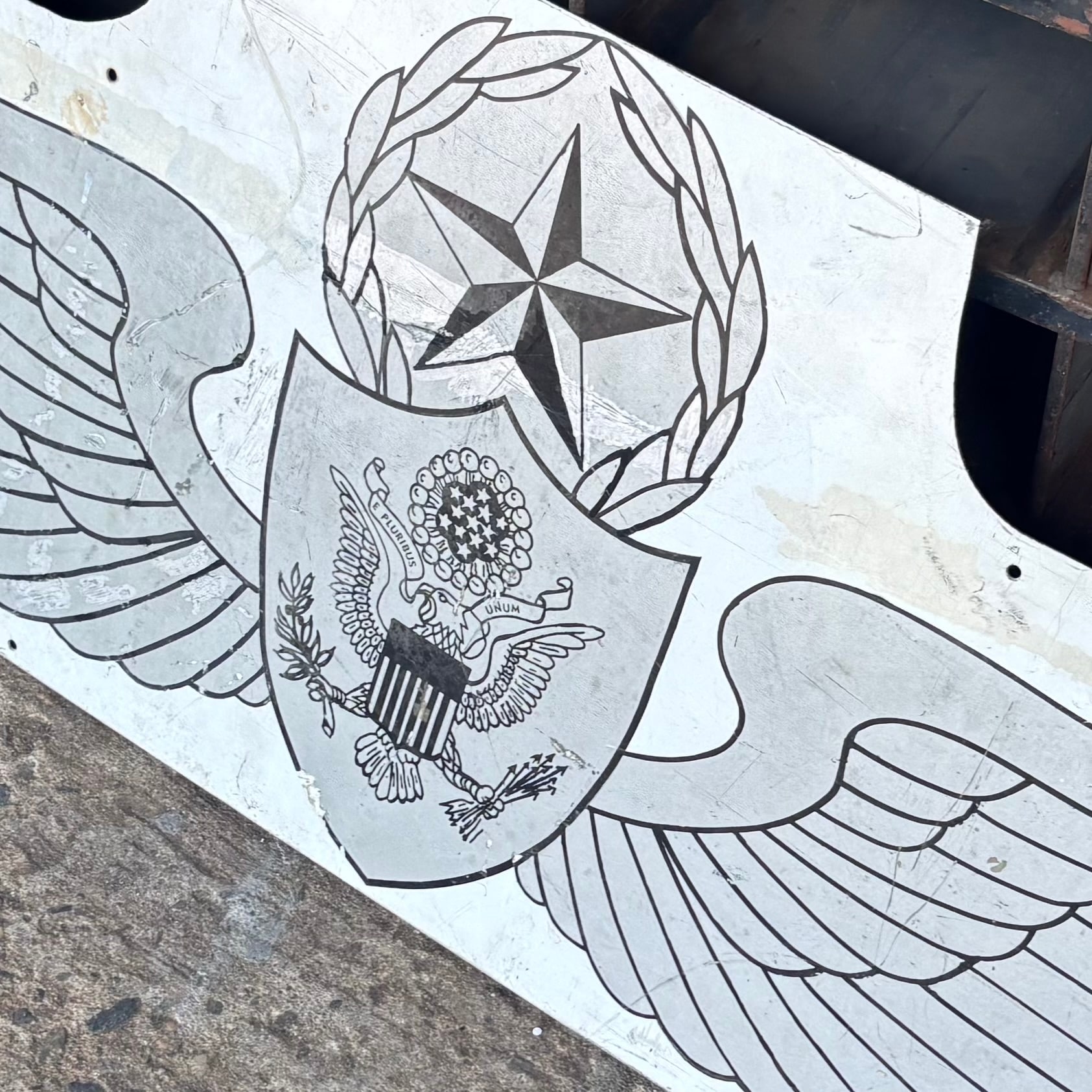 ★１９７０年代＊アメリカ軍＊空軍＊３インチ＊シニア・エアクルーＷＩＮＧ章（実物） ☆1970年代＊アメリカ軍＊空軍＊3インチ＊シニア
