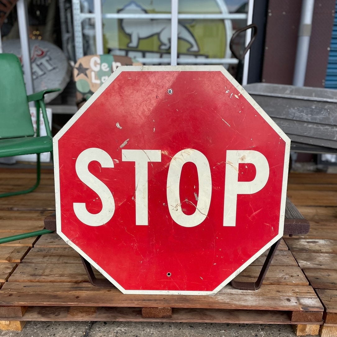 Stop Sign ストップサイン　アメリカン　ビンテージ アメリカ ヴィンテージ ロードサイン STOP カリフォルニア州