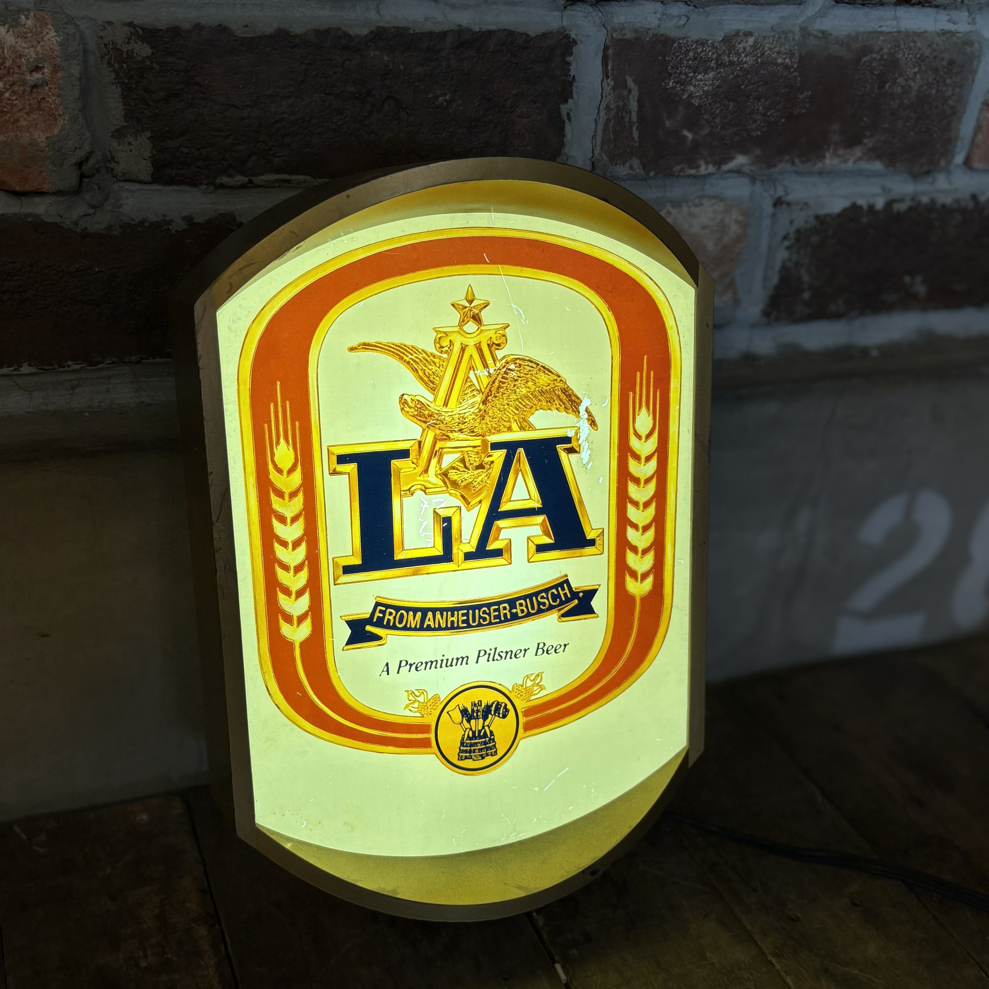 レトロ・アメリカン】Budweiser LA ビールライトサイン