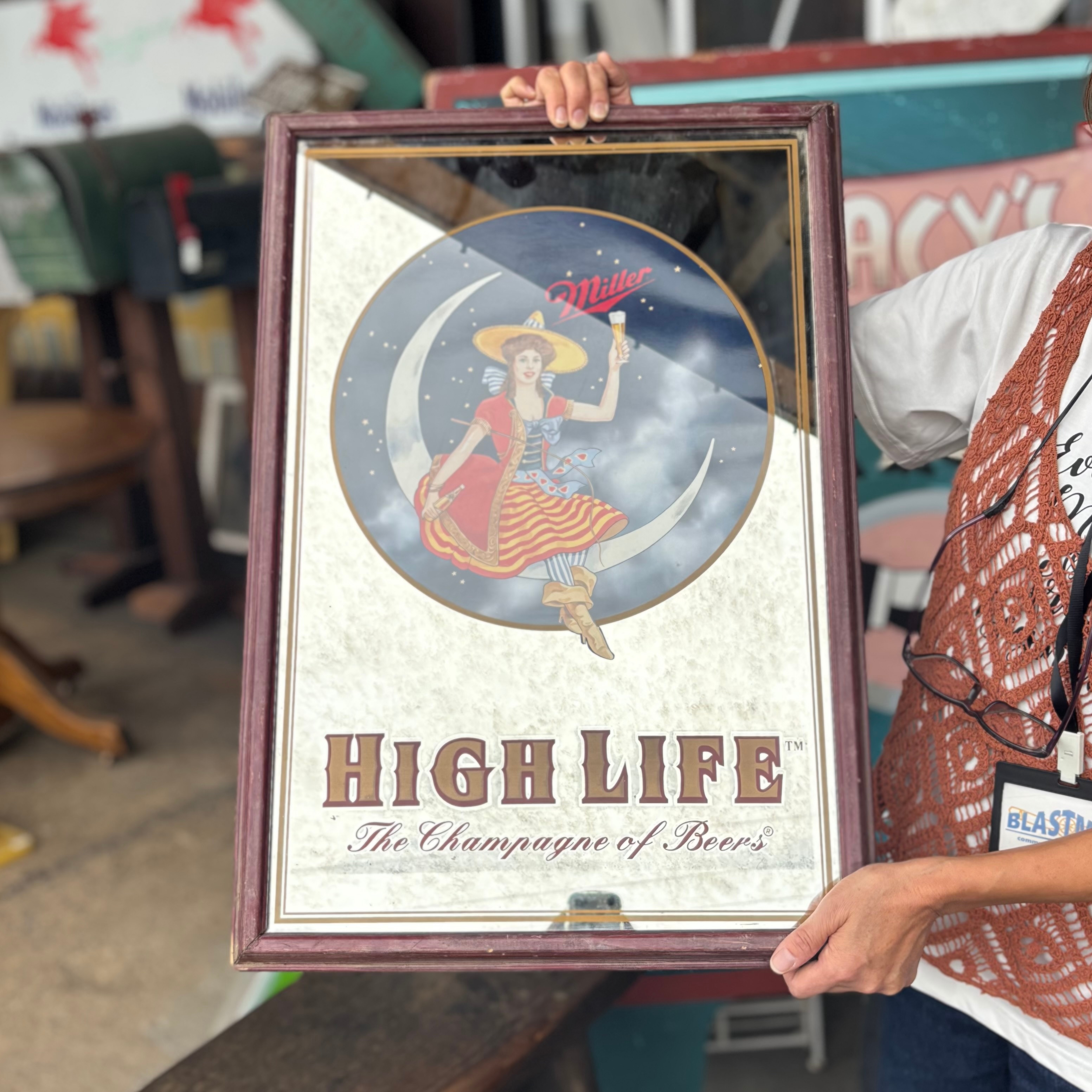 Miller High Life Vintage Mirror Sign