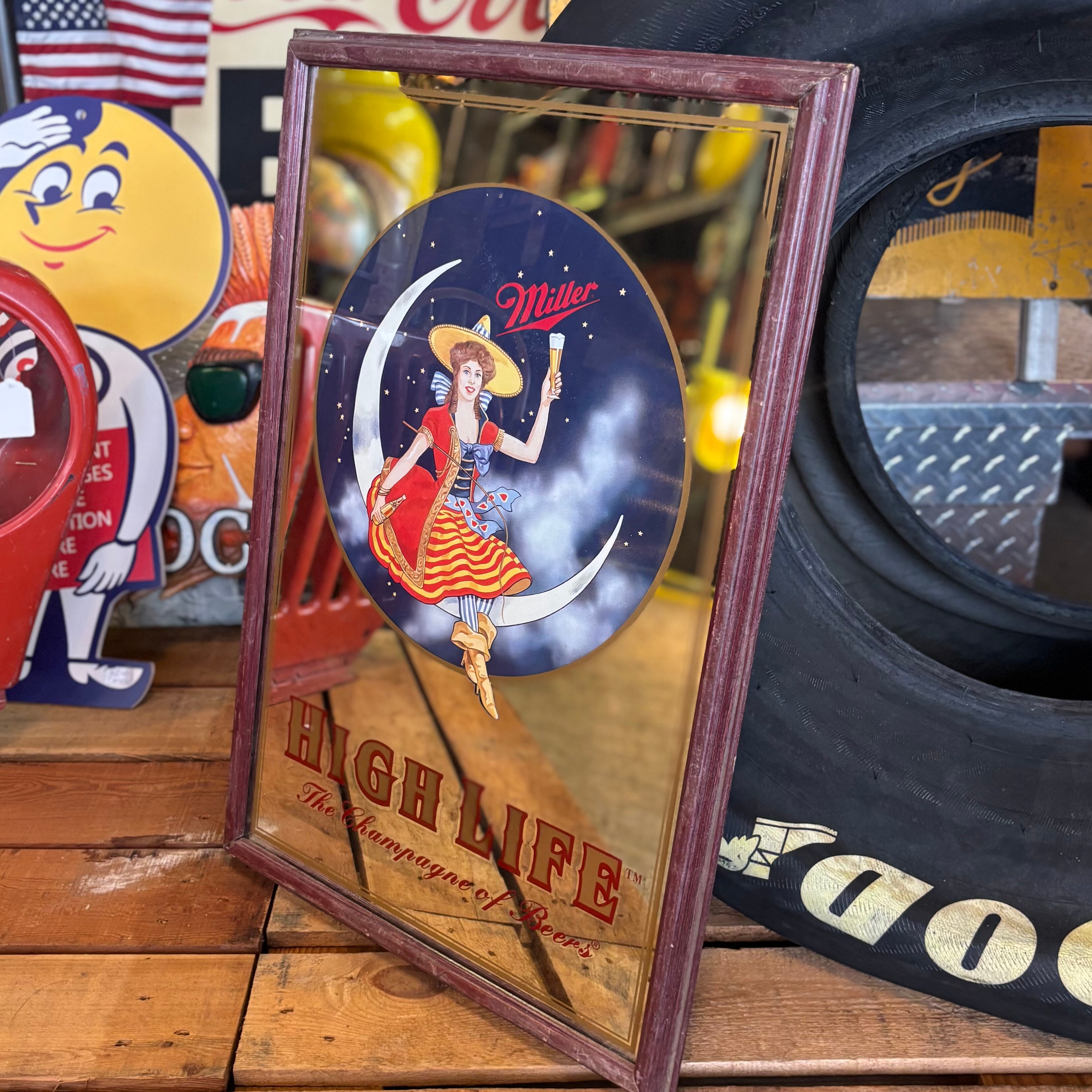 Miller High Life Vintage Mirror Sign