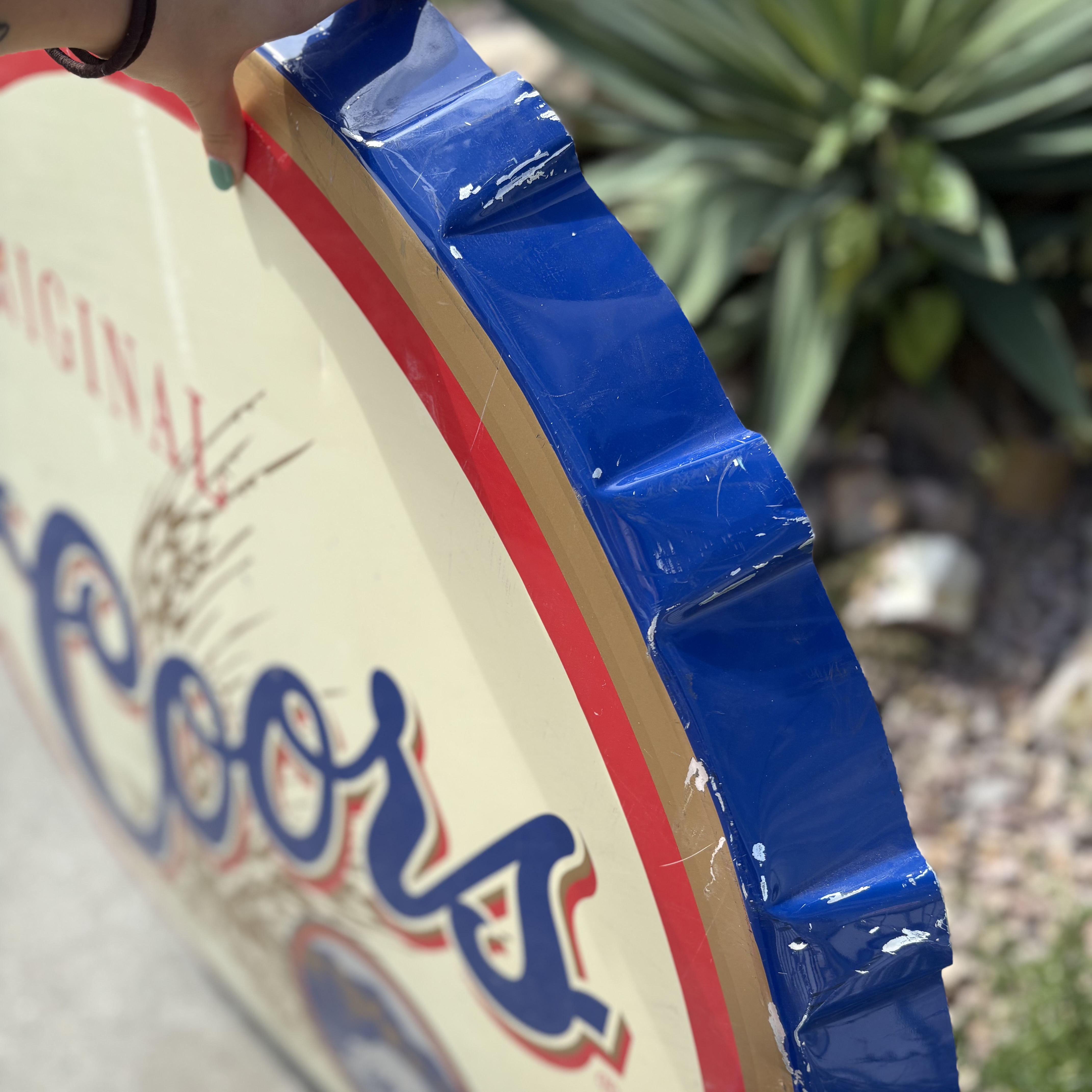 COORS Original BIG Metal Sign – Vintage Beer Cap Style”