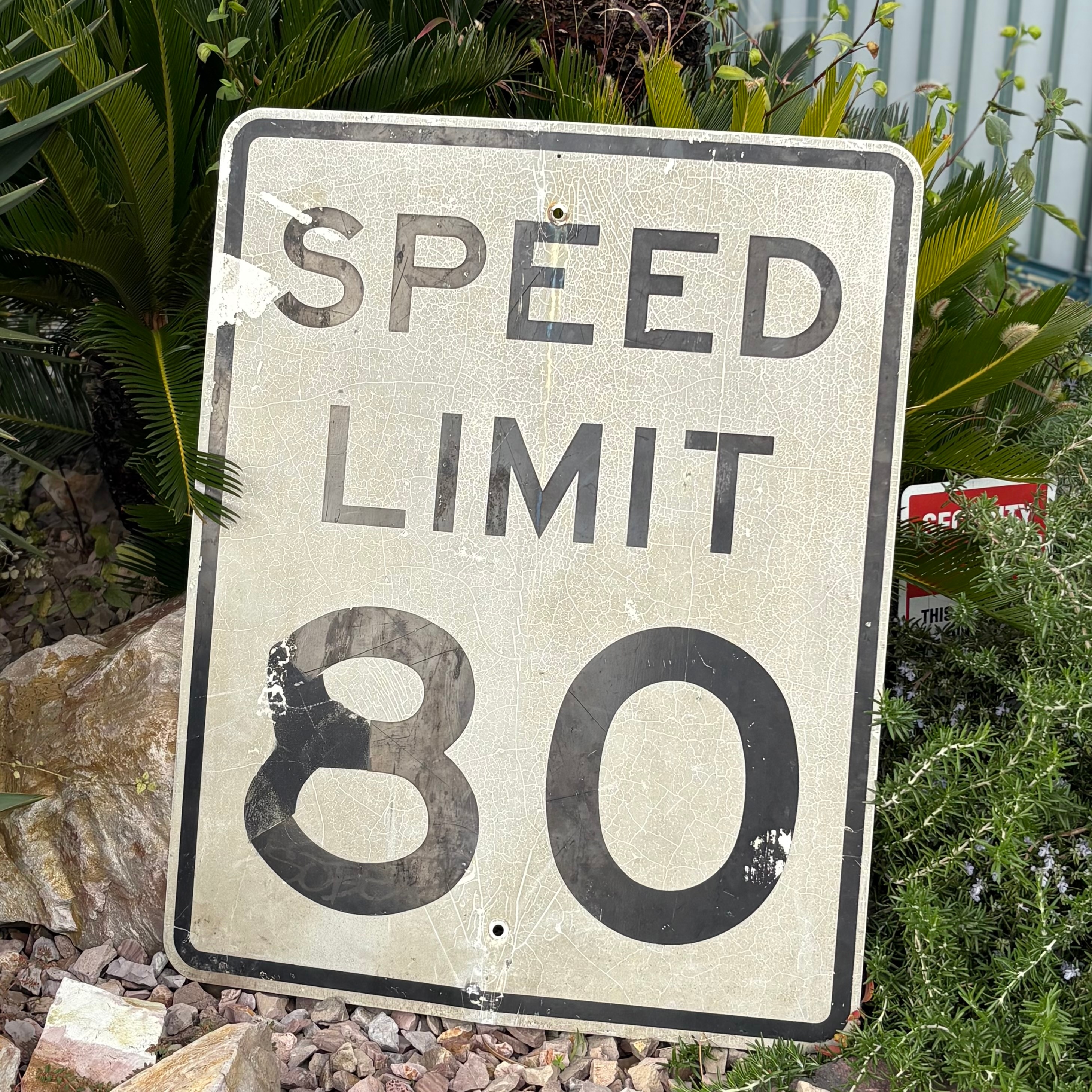 🚦**“SPEED LIMIT 80” Vintage Metal Road Sign 🚦