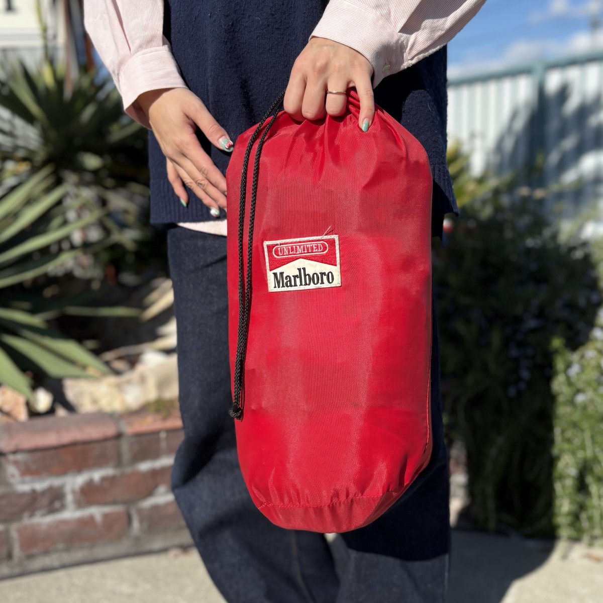 🏕️ Marlboro Gear: Red Plaid 3-WAY Sleeping Bag / Blanket