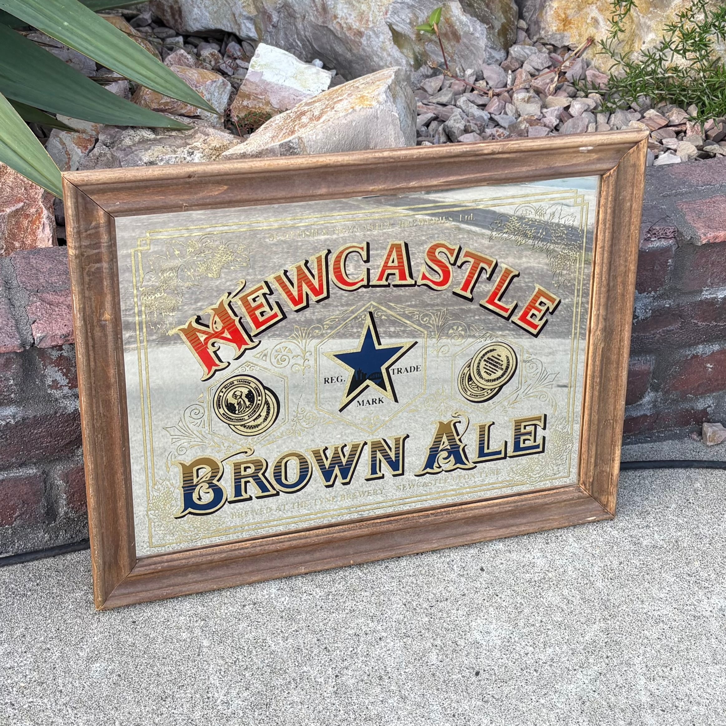 NEWCASTLE BROWN ALE” Vintage Pub Mirror