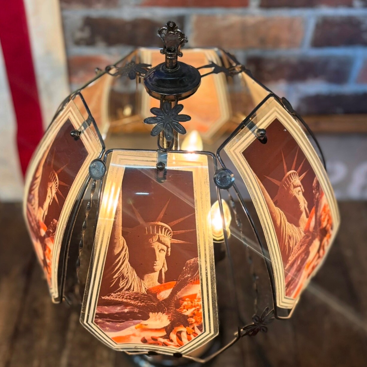 アンティークランプ　NO2 ビンテージ 2灯 デスクライト ランプ インダストリアル ゴールド