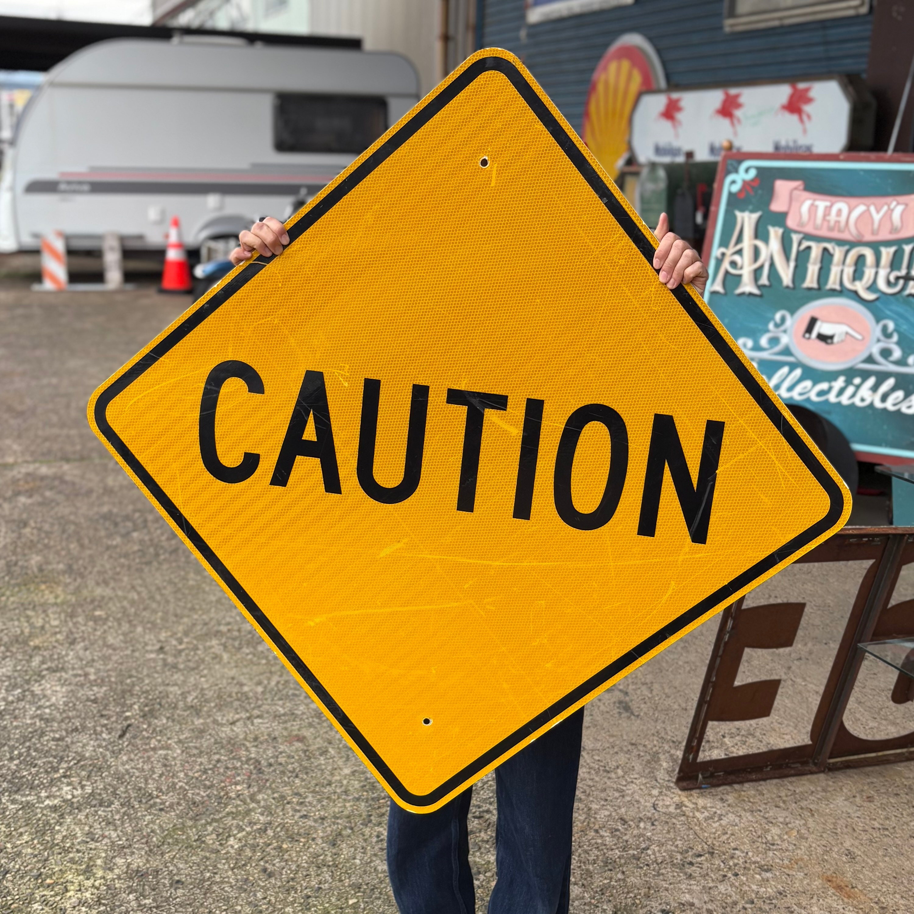 U.S. CAUTION Road Sign