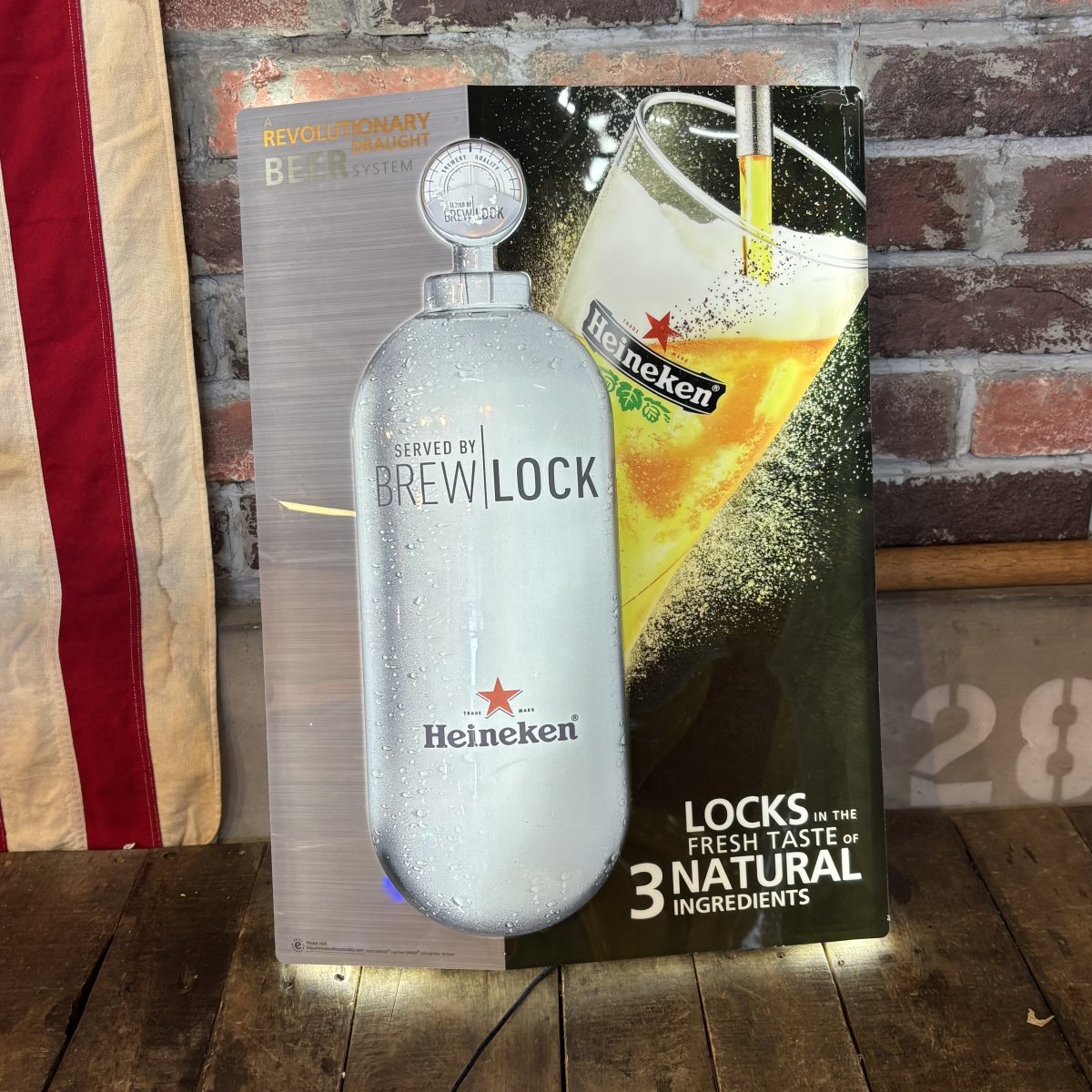 Vintage Heineken BREWLOCK Light Sign