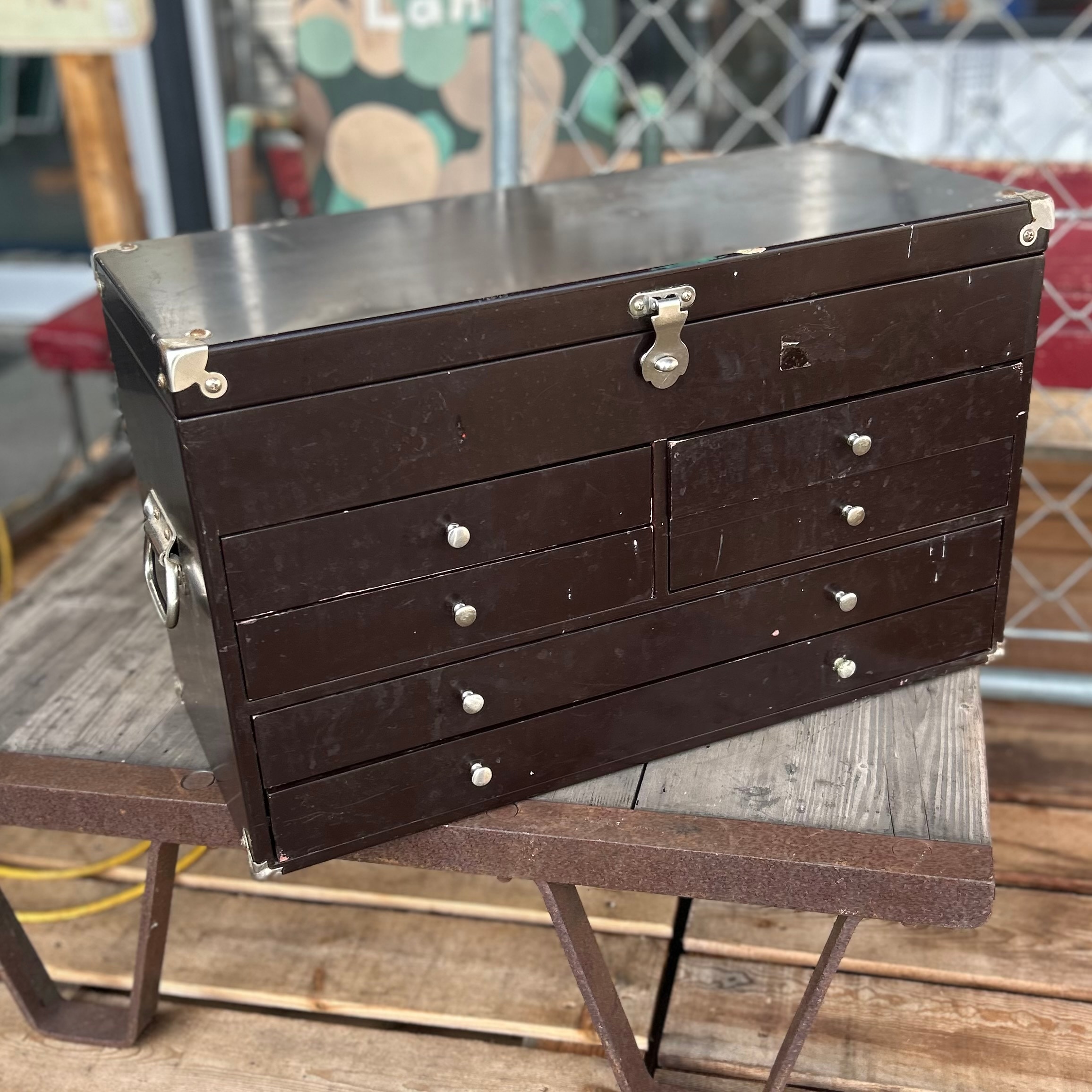 Vintage Machinist's/Jewelry Box | Multi-Drawer Metal Storage Chest