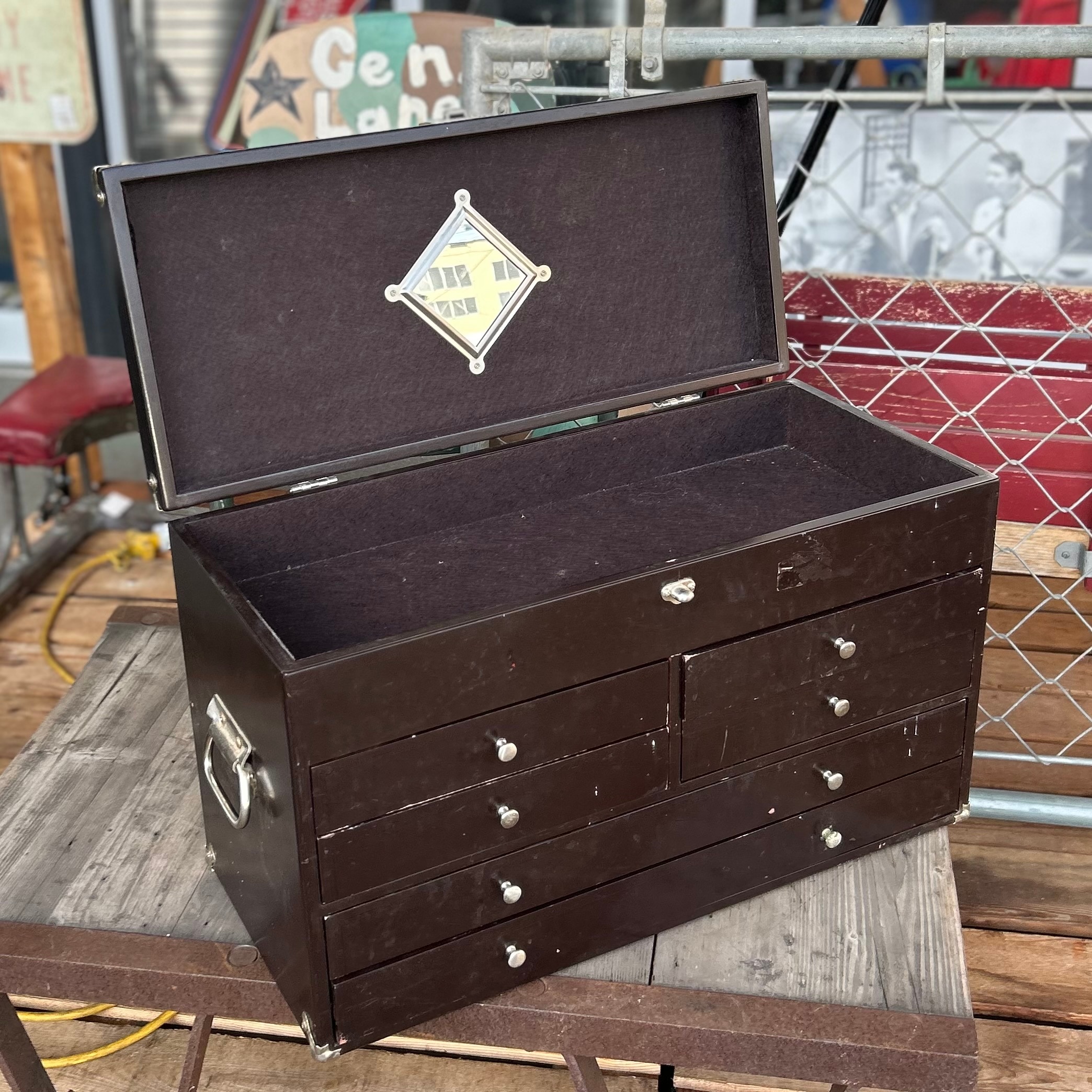 Vintage Machinist's/Jewelry Box | Multi-Drawer Metal Storage Chest