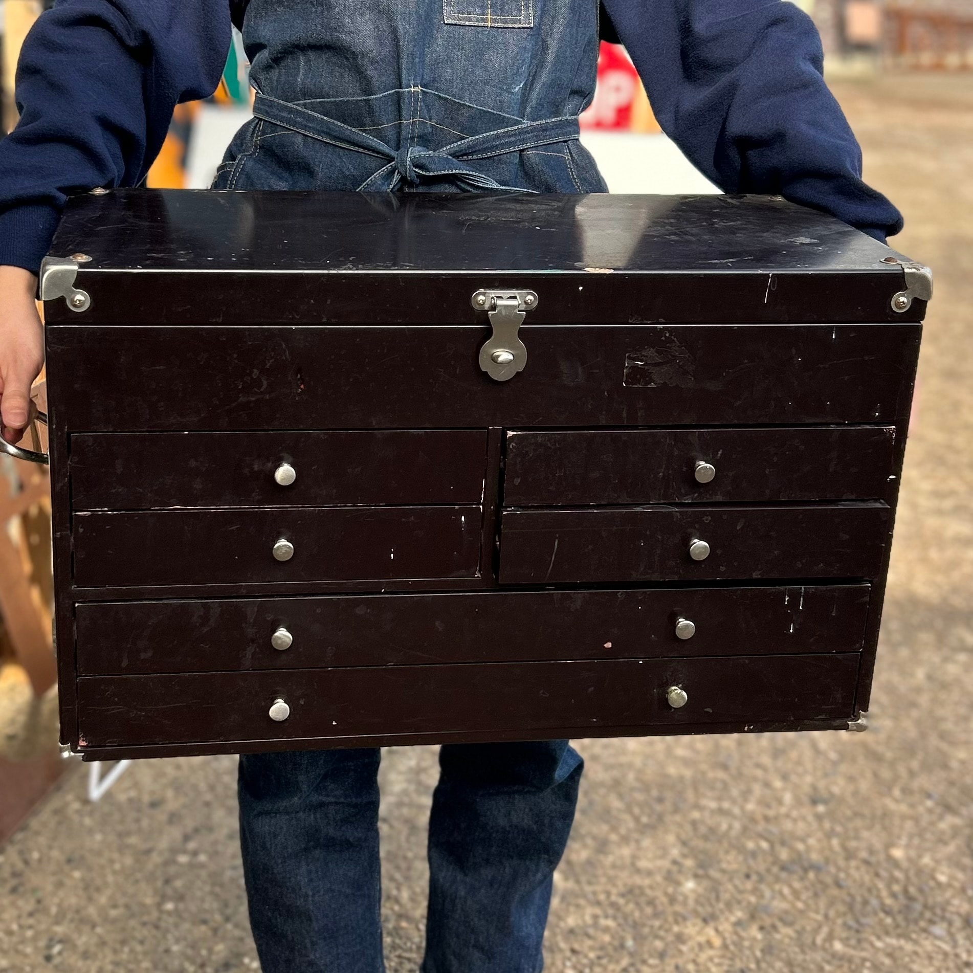 Vintage Machinist's/Jewelry Box | Multi-Drawer Metal Storage Chest